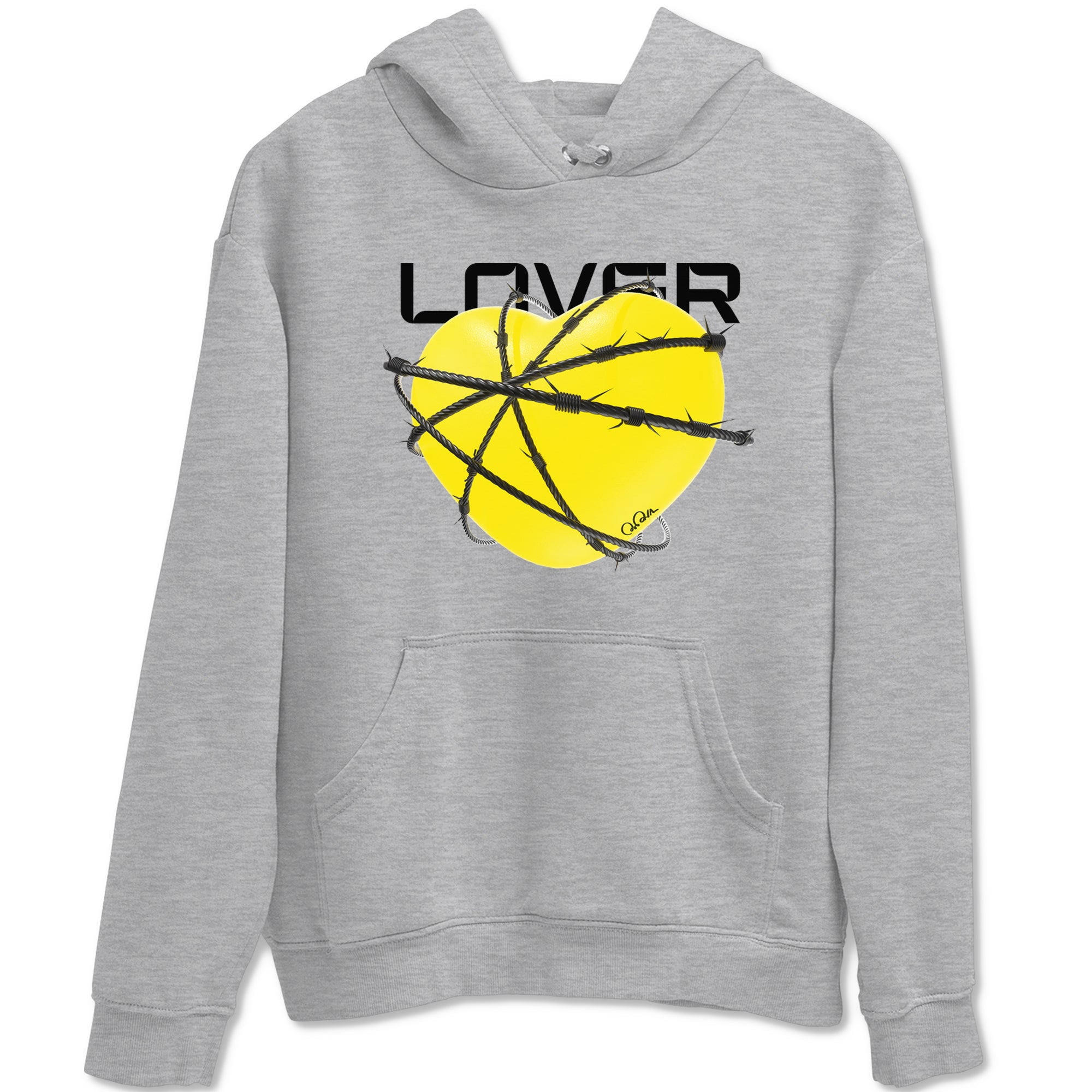 AJ4 Vivid Sulfur shirt to match jordans Heart Lover sneaker tees Air Jordan 4 Vivid Sulfur Drip Gear Zone unisex cotton Heather Grey 2 crew neck shirt