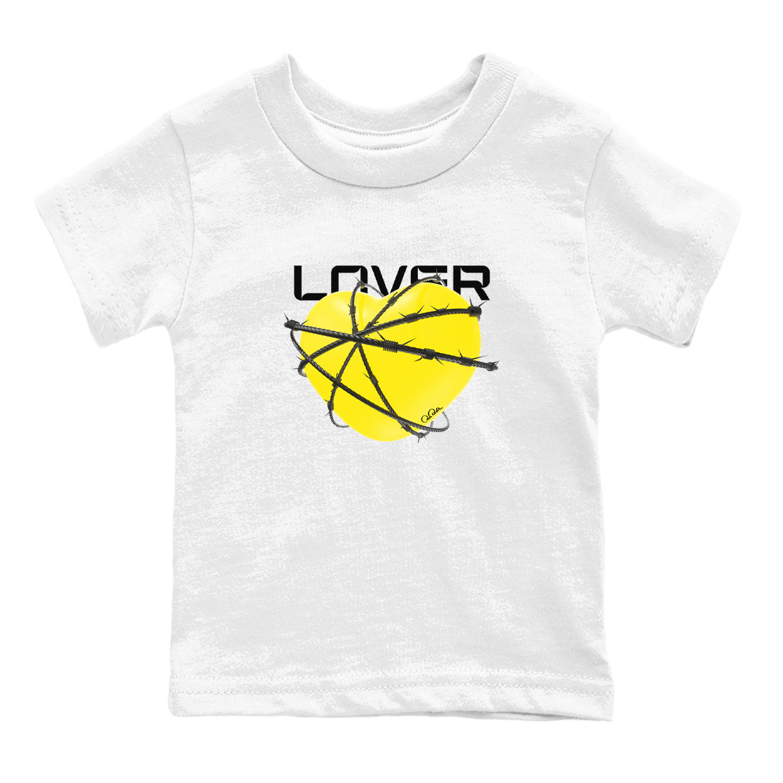 AJ4 Vivid Sulfur shirt to match jordans Heart Lover sneaker tees Air Jordan 4 Vivid Sulfur Drip Gear Zone baby toddler White 2 cotton Shirt