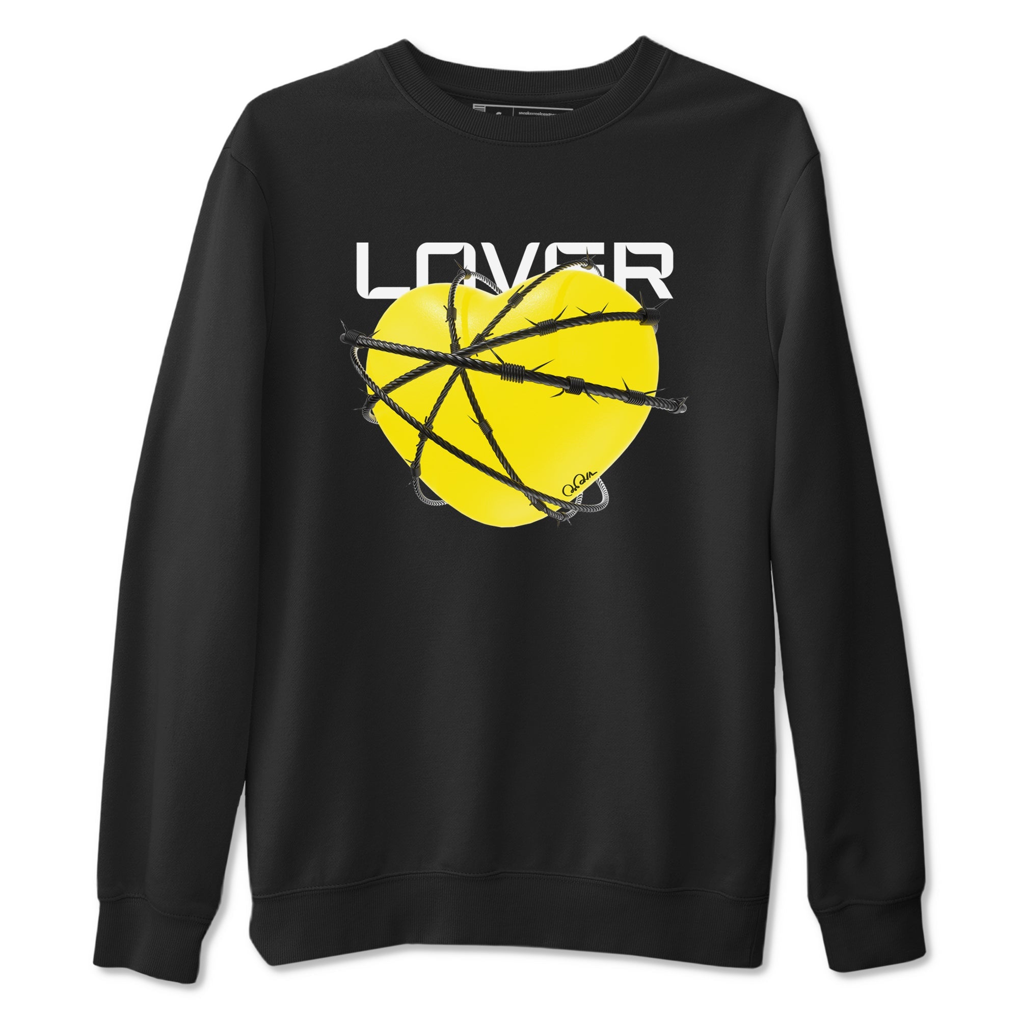 AJ4 Vivid Sulfur shirt to match jordans Heart Lover sneaker tees Air Jordan 4 Vivid Sulfur Drip Gear Zone unisex cotton Black 2 crew neck shirt