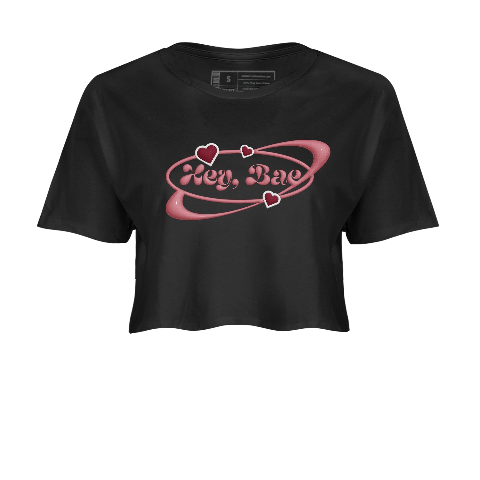 Dunk Valentines Day 2024 shirt to match jordans Hey Bae sneaker tees Dunk Happy Valentines Day 2024 Drip Gear Zone Black 2 Crop T-Shirt