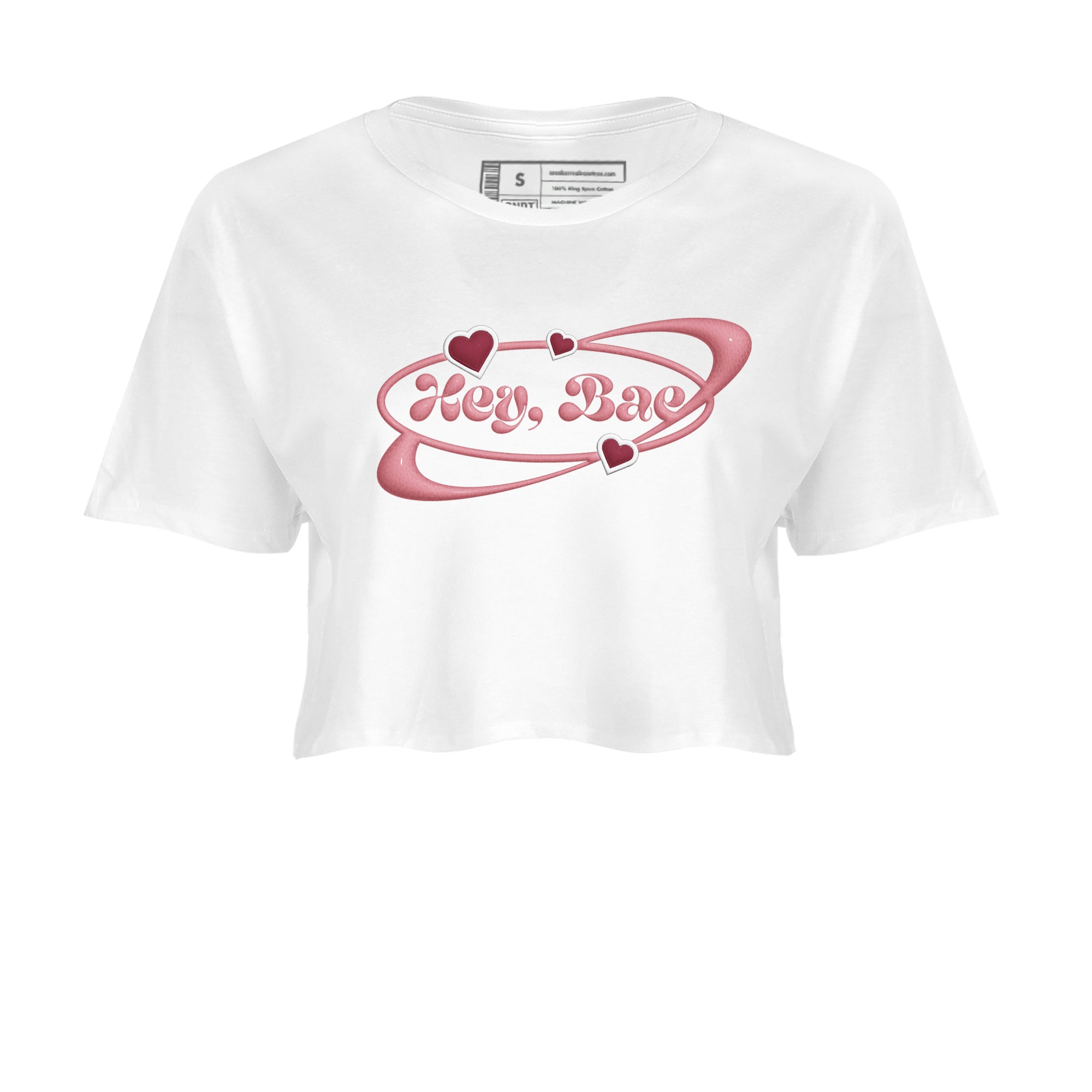 Dunk Valentines Day 2024 shirt to match jordans Hey Bae sneaker tees Dunk Happy Valentines Day 2024 Drip Gear Zone White 2 Crop T-Shirt