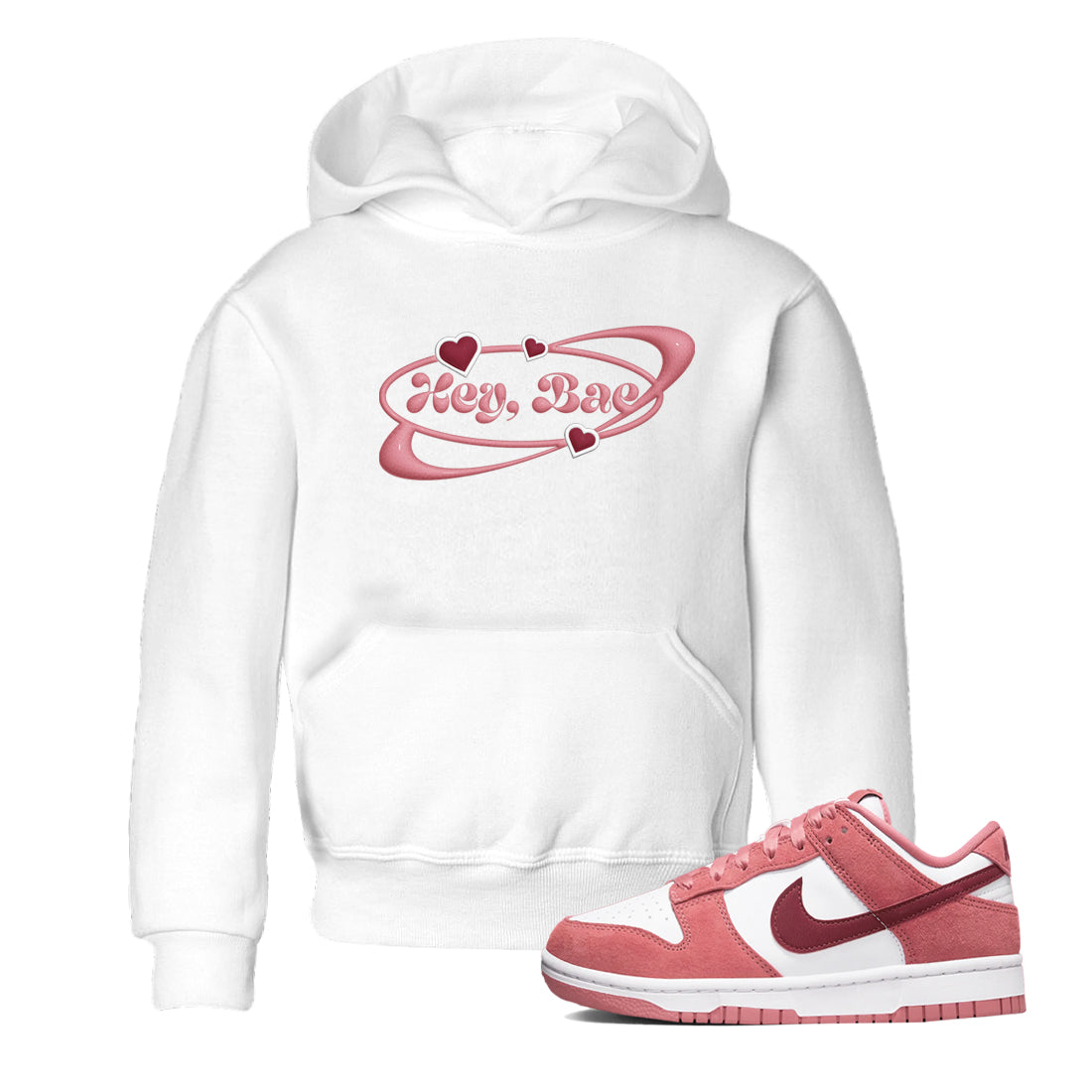 Dunk Valentines Day 2024 shirt to match jordans Hey Bae sneaker tees Dunk Happy Valentines Day 2024 Drip Gear Zone Baby Toddler White 1 T-Shirt