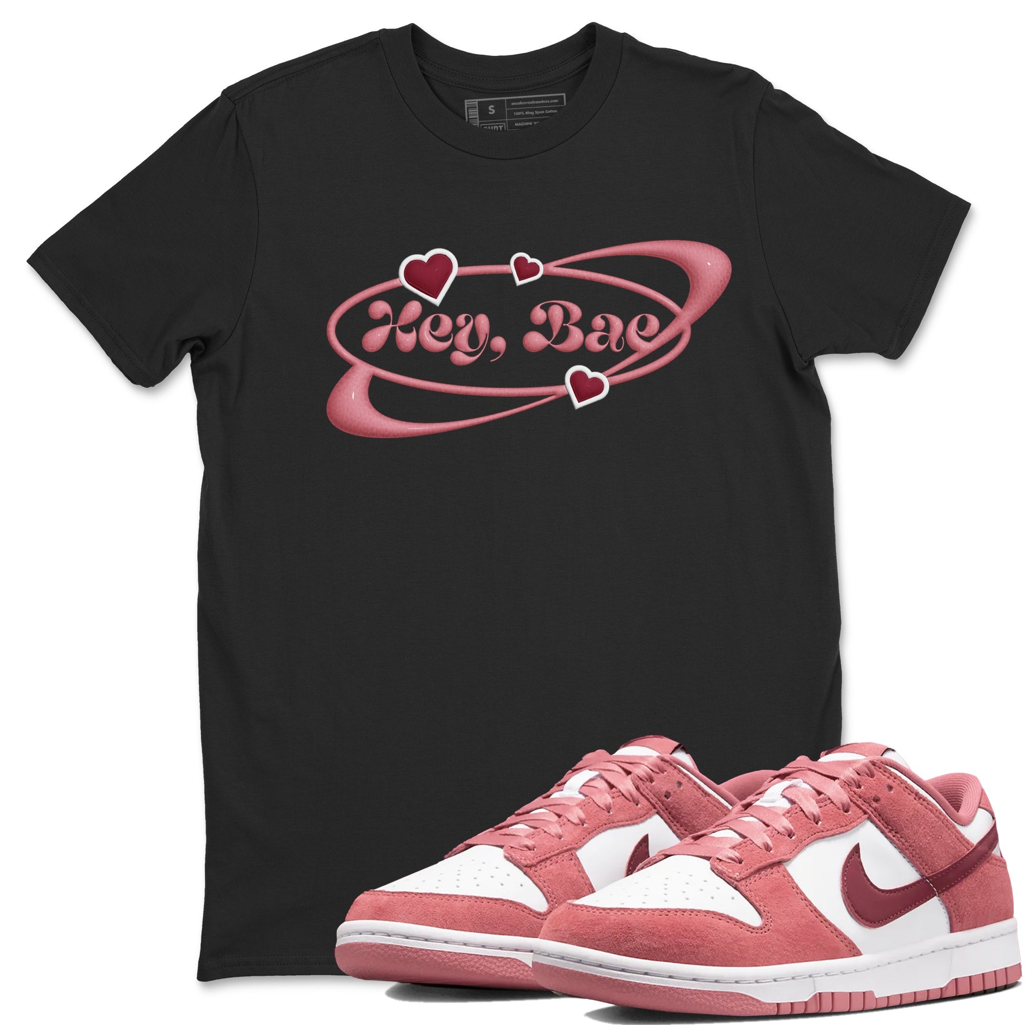 Dunk Valentines Day 2024 shirt to match jordans Hey Bae sneaker tees Dunk Happy Valentines Day 2024 Drip Gear Zone Unisex Black 1 T-Shirt