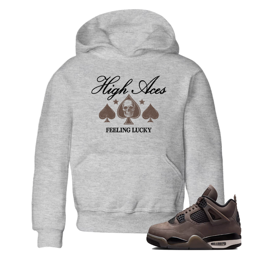 Sneaker match tees  Sneaker Tees To Match Air Jordan 4 Cave Stone Shoes  High Aces Kids T-Shirt Heather Grey 1