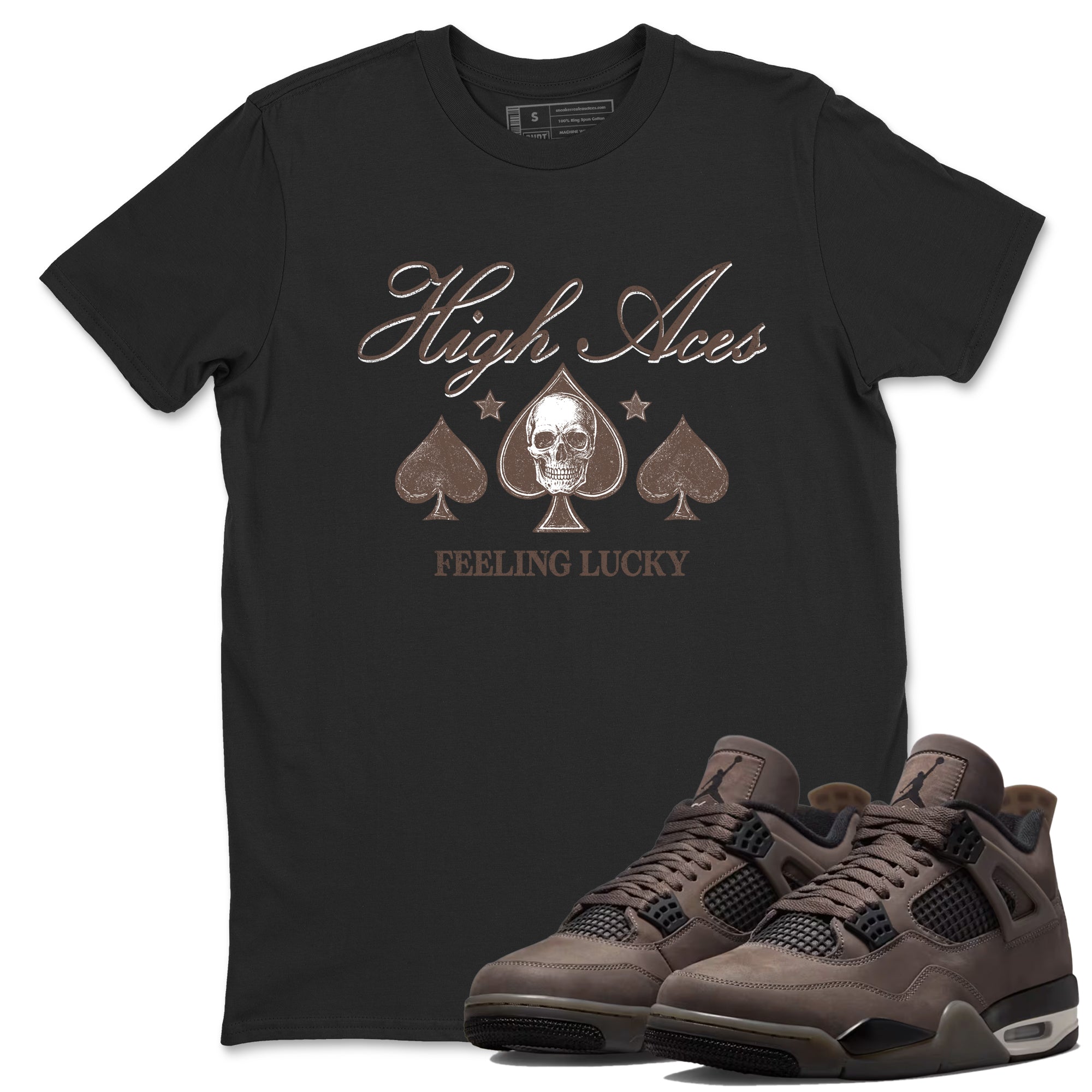Sneaker match tees  Sneaker Tees To Match Air Jordan 4 Cave Stone Shoes  High Aces Tee Black 1