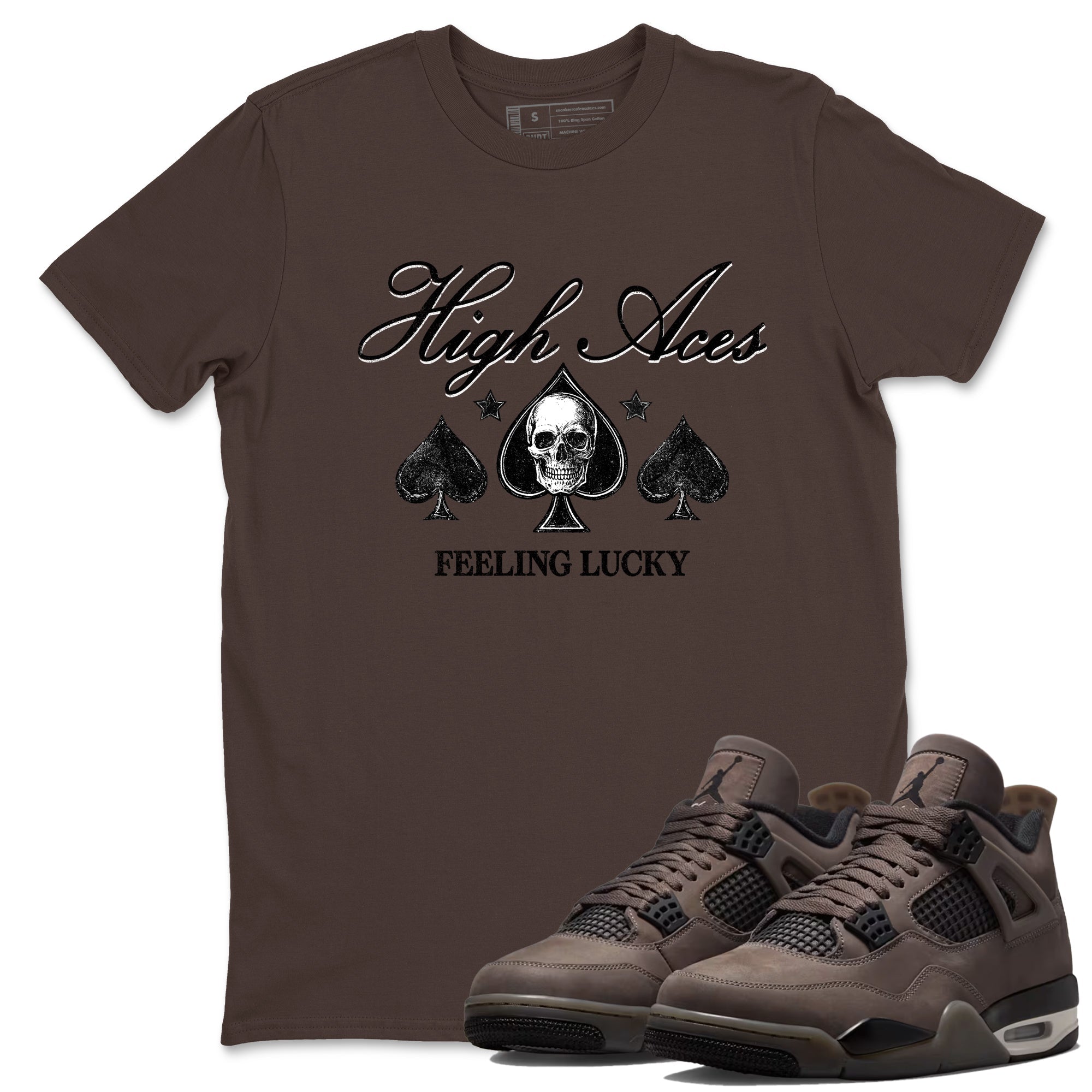 Sneaker match tees  Sneaker Tees To Match Air Jordan 4 Cave Stone Shoes  High Aces Tee Dark Chocolate 1