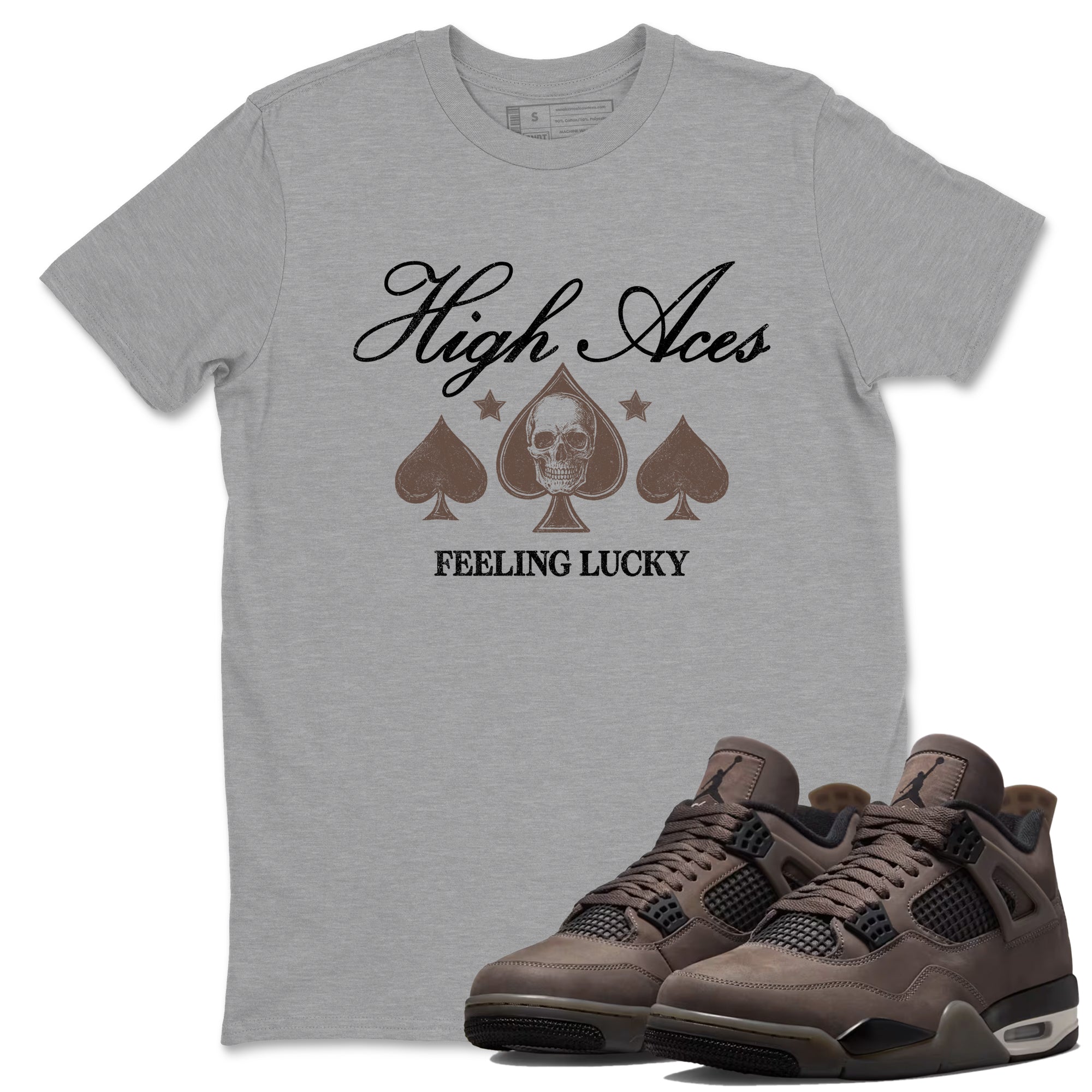Sneaker match tees  Sneaker Tees To Match Air Jordan 4 Cave Stone Shoes  High Aces Tee Heather Grey 1