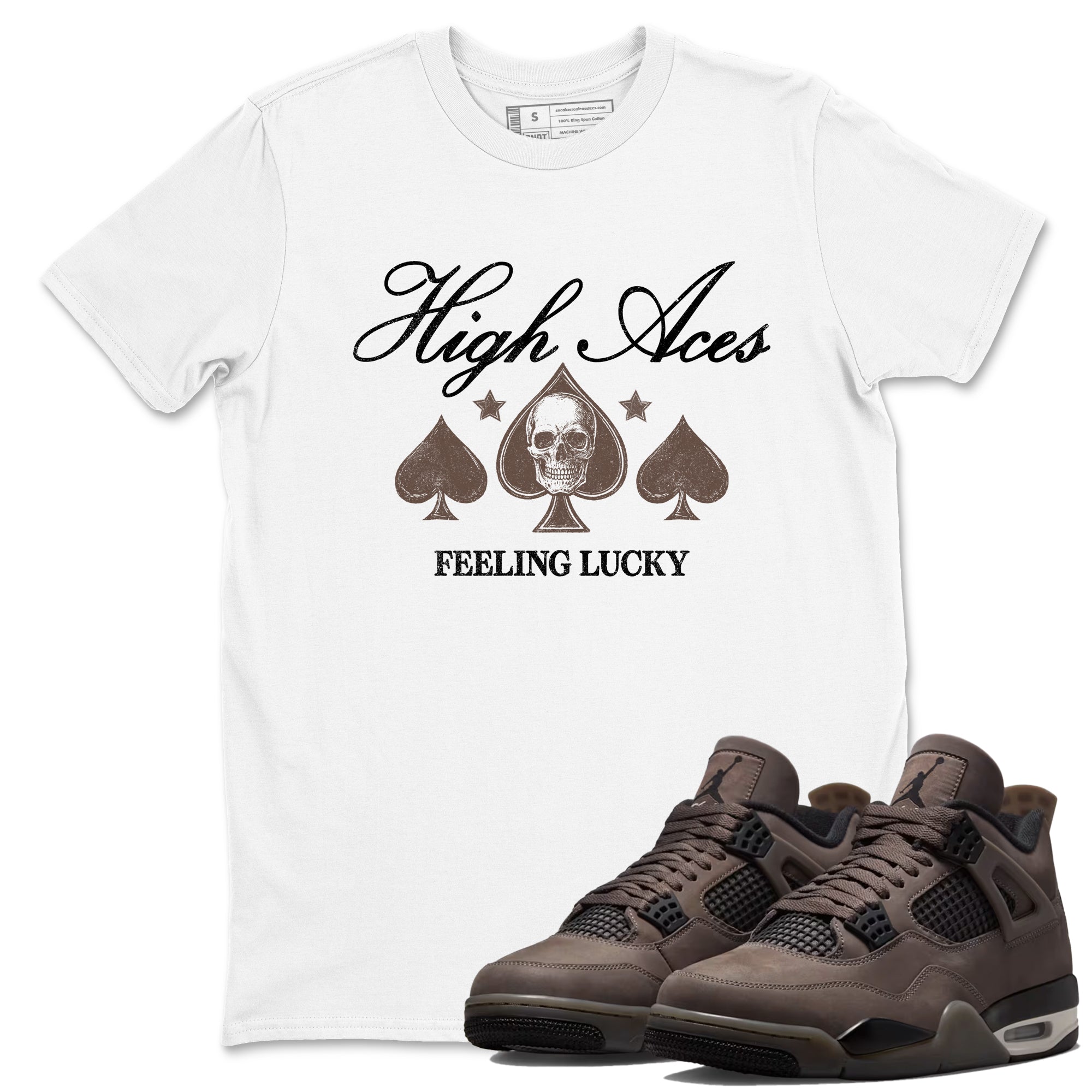 Sneaker match tees  Sneaker Tees To Match Air Jordan 4 Cave Stone Shoes  High Aces Tee White 1