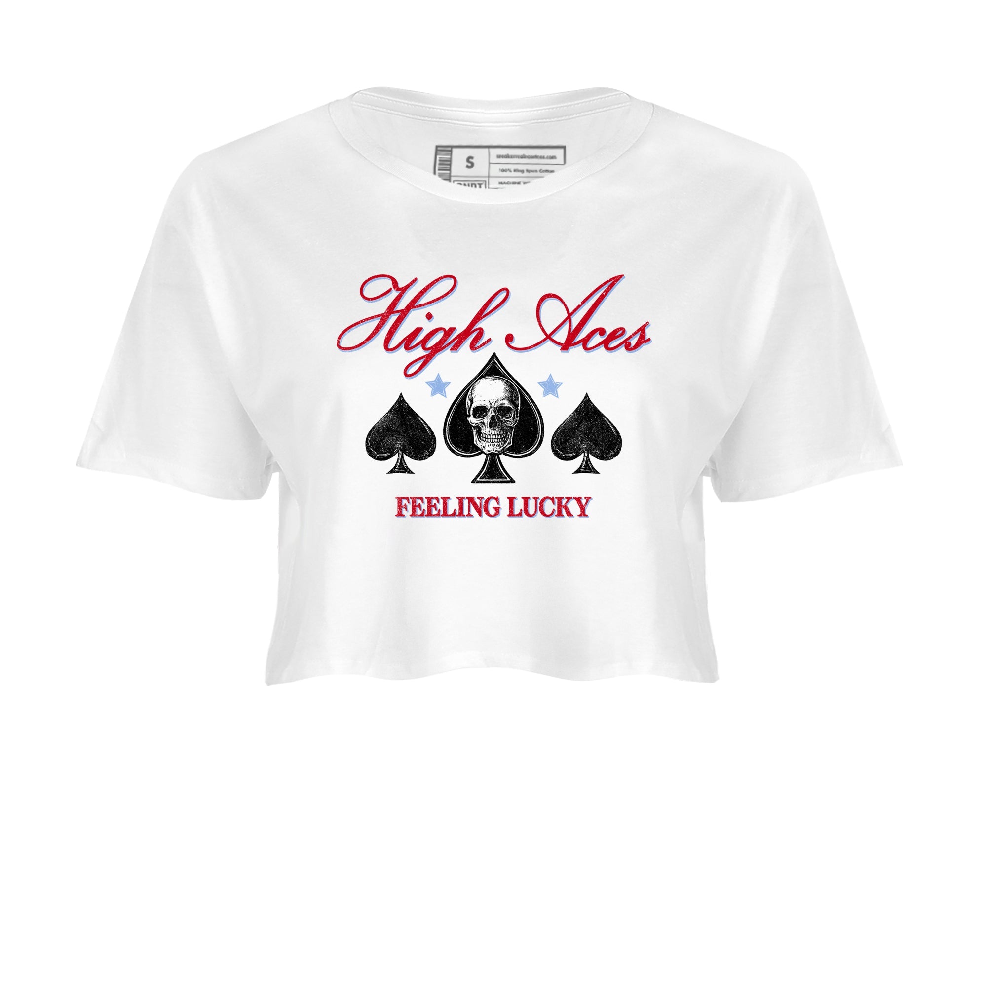 Sneaker match tees  Sneaker Tees To Match Air Jordan 5 Fire Red Shoes  High Aces Crop T-Shirt White 2