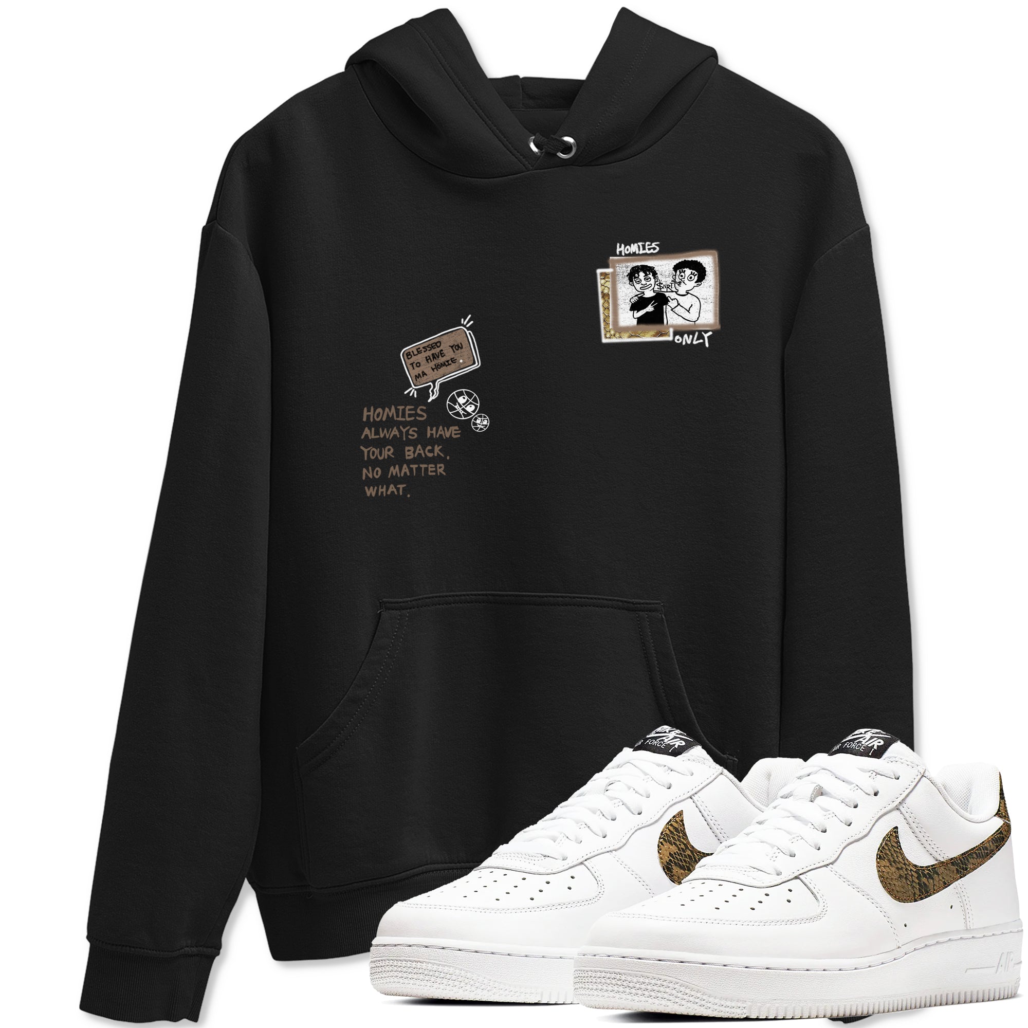 Air Force 1 Ivory Snake shirt to match jordans Homies Only sneaker tees Air Force 1 Ivory Snake Drip Gear Zone unisex cotton Black 1 crew neck shirt