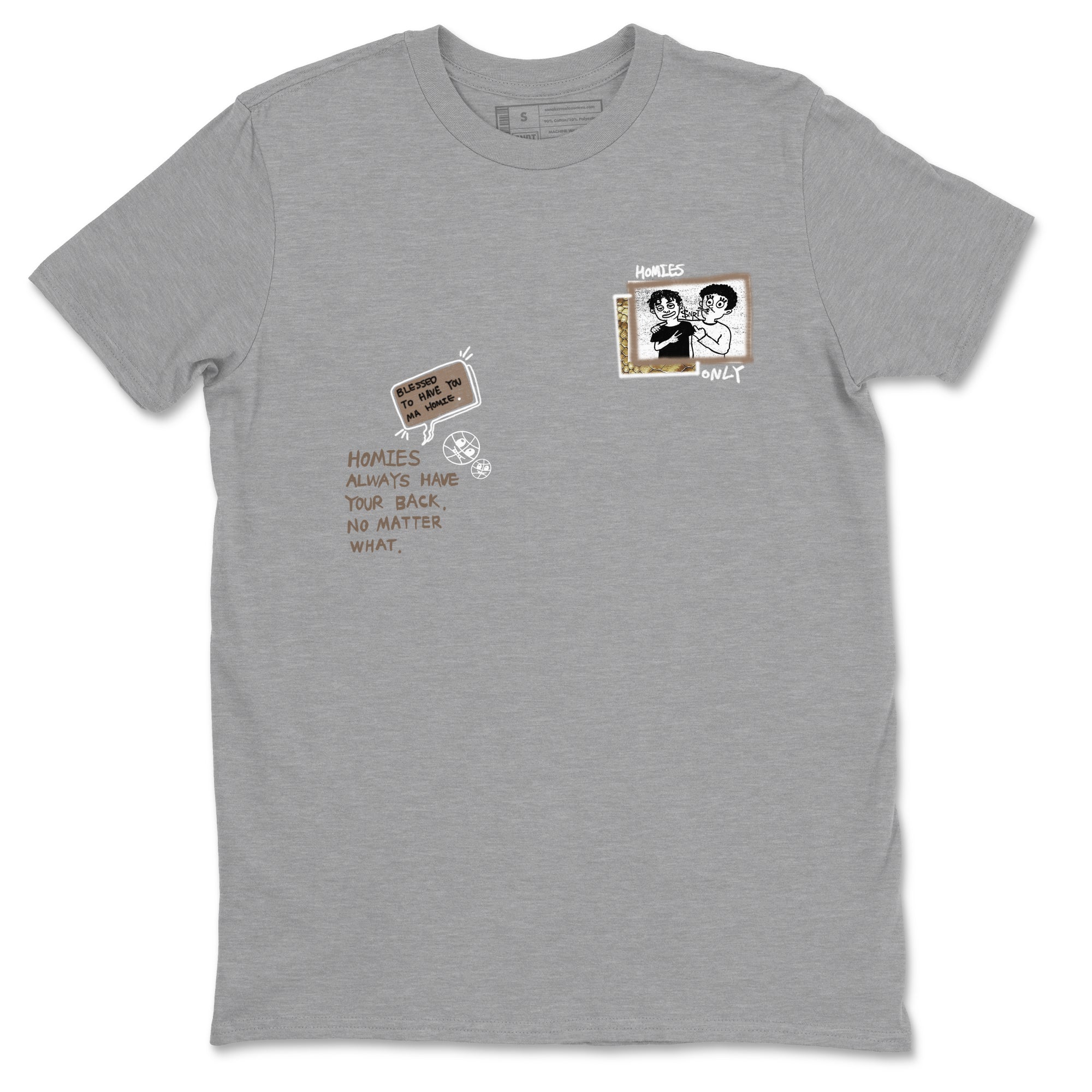 Air Force 1 Ivory Snake shirt to match jordans Homies Only sneaker tees Air Force 1 Ivory Snake Drip Gear Zone unisex cotton Heather Grey 2 crew neck shirt