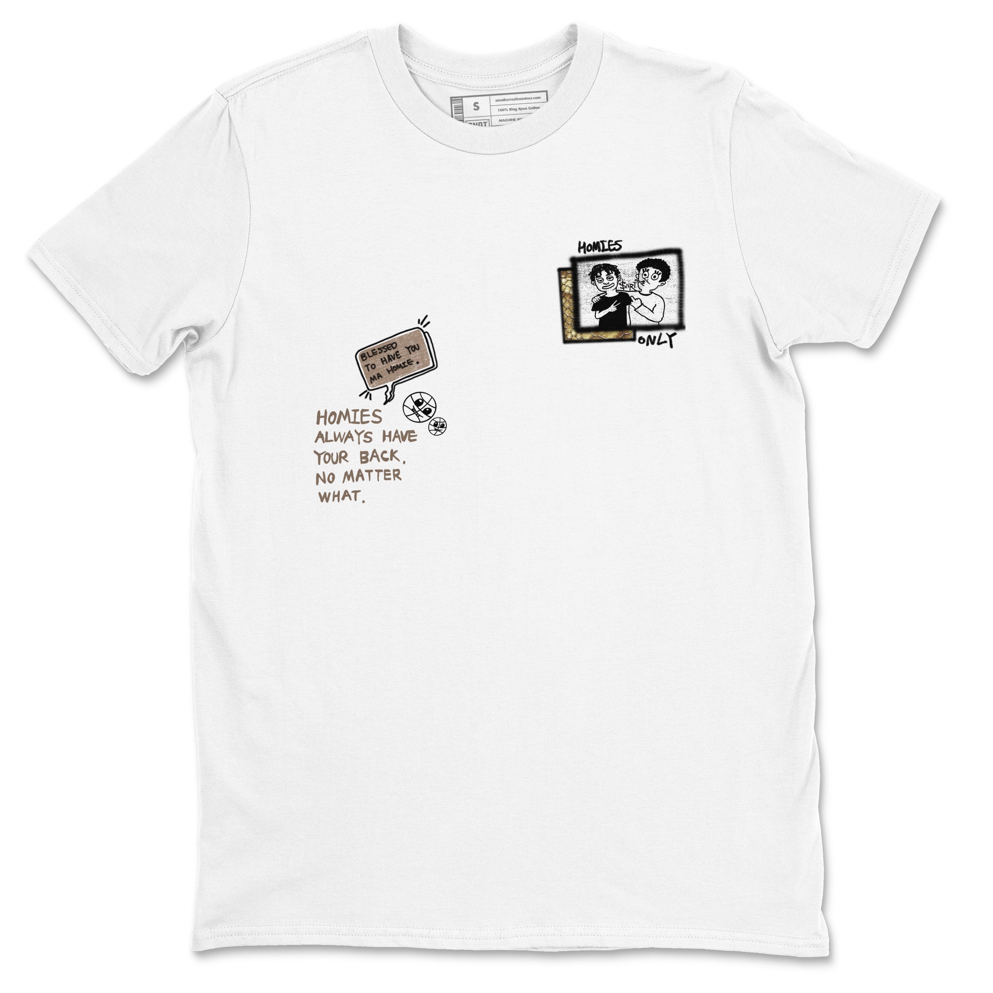 Air Force 1 Ivory Snake shirt to match jordans Homies Only sneaker tees Air Force 1 Ivory Snake Drip Gear Zone unisex cotton White 2 crew neck shirt