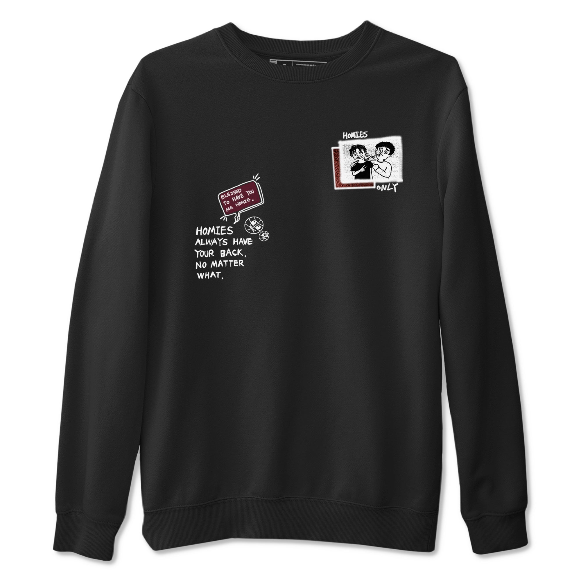 AJ1 High '85 Metallic Burgundy shirts to match jordans Homies Only sneaker match tees 1s High '85 Metallic Burgundy Drip Gear Zone streetwear brand Black 2 unisex cotton tee