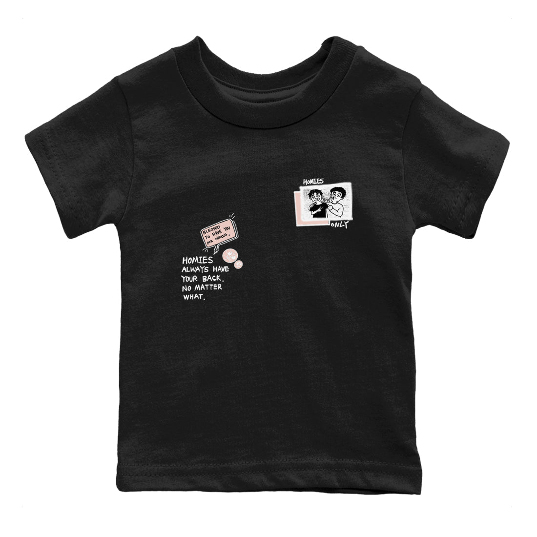 11s Legend Pink shirts to match jordans Homies Only sneaker match tees Air Jordan 11 Legend Pink Drip Gear Zone streetwear brand Baby and Youth Black 2 cotton tee