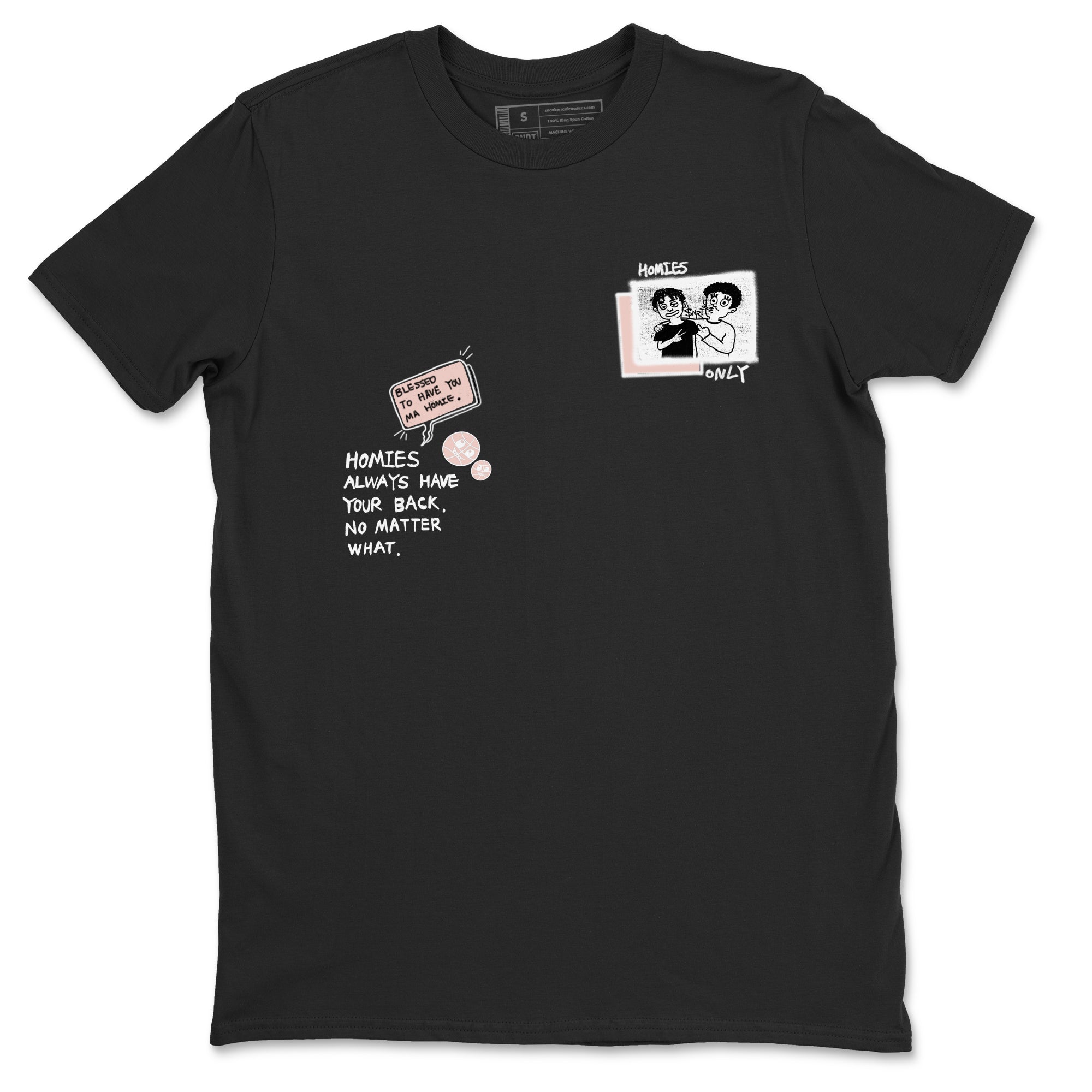 11s Legend Pink shirts to match jordans Homies Only sneaker match tees Air Jordan 11 Legend Pink Drip Gear Zone streetwear brand Black 2 unisex cotton tee