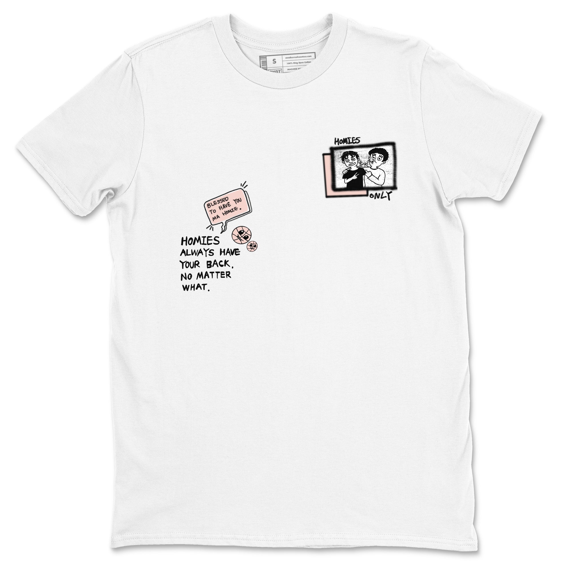 11s Legend Pink shirts to match jordans Homies Only sneaker match tees Air Jordan 11 Legend Pink Drip Gear Zone streetwear brand White 2 unisex cotton tee