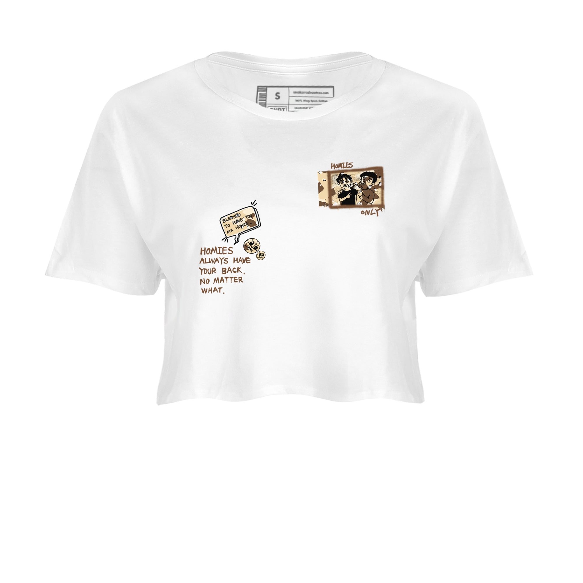 AJ3 Desert Camo shirts to match jordans Homies Only sneaker match tees Air Jordan 3 Desert Camo Drip Gear Zone streetwear brand White 2 crop tee