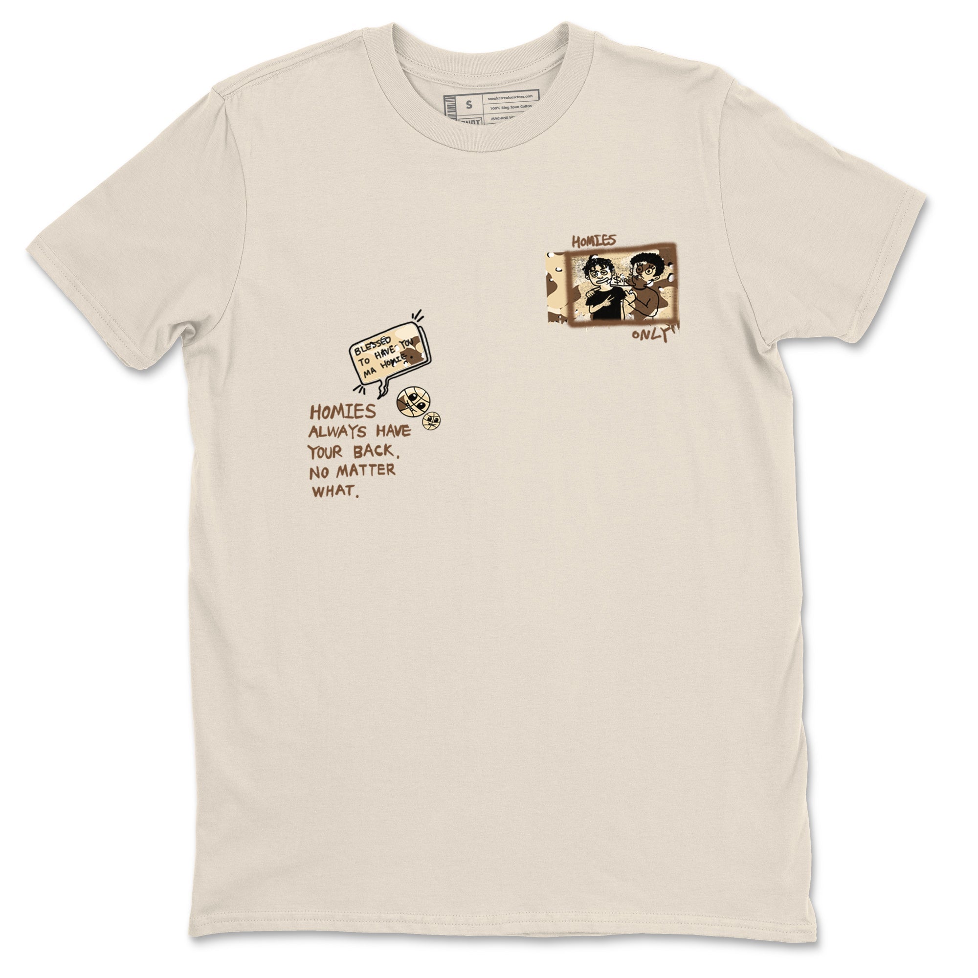 AJ3 Desert Camo shirts to match jordans Homies Only sneaker match tees Air Jordan 3 Desert Camo Drip Gear Zone streetwear brand Natural 2 unisex cotton tee