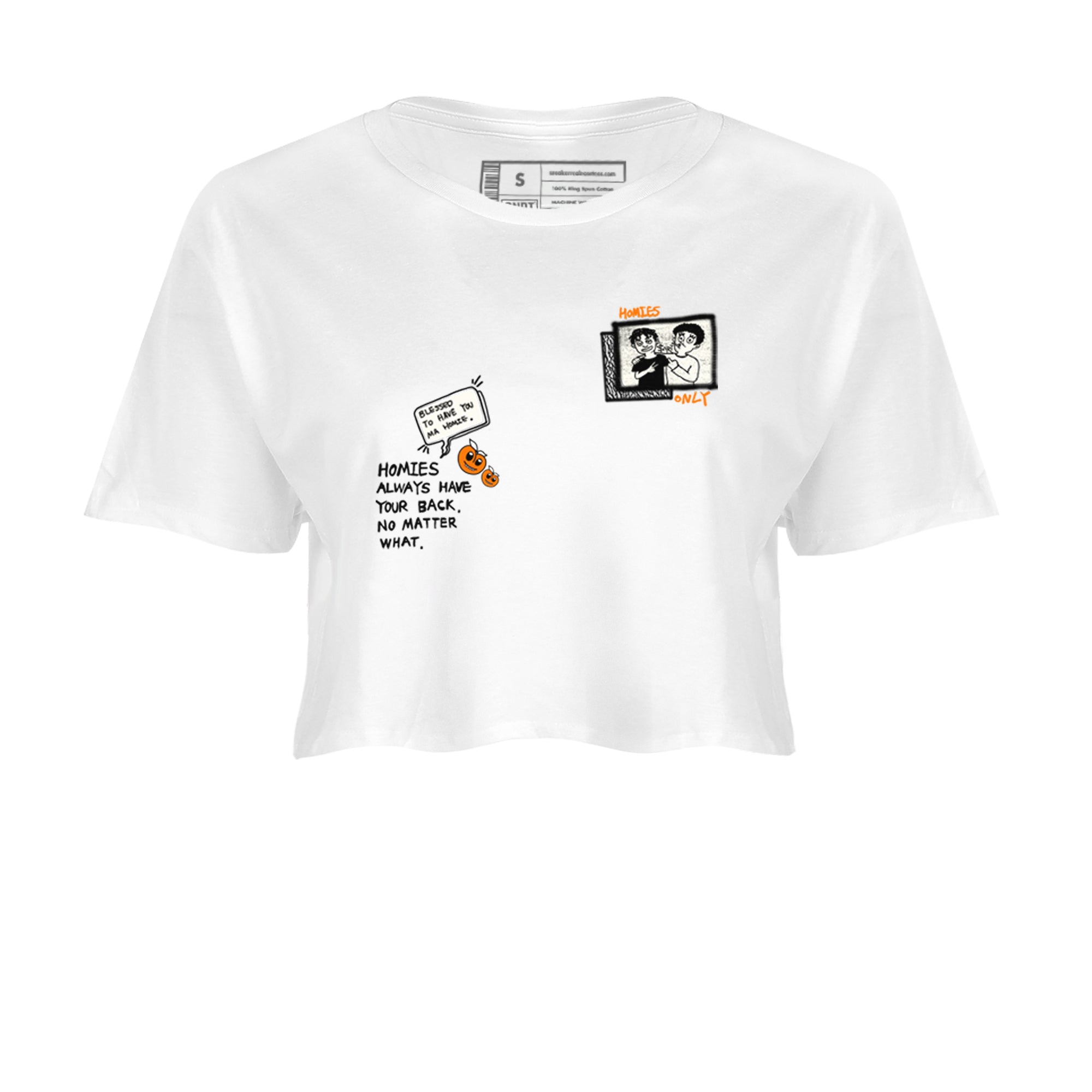 3s Georgia Peach shirt to match jordans Homies Only sneaker tees Air Jordan 3 Georgia Peach Drip Gear Zone White 2 crop length shirt