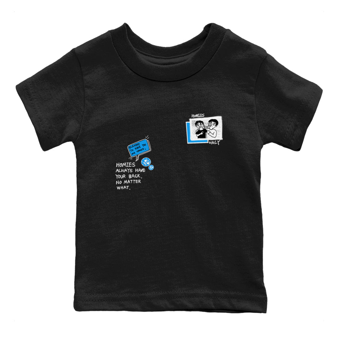 4s Military Blue shirt to match jordans Homies Only sneaker tees Air Jordan 4 Military Blue Drip Gear Zone baby toddler Black 2 cotton Shirt