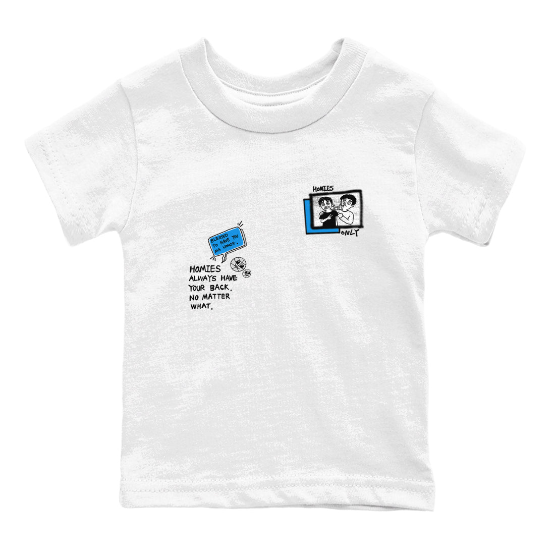 4s Military Blue shirt to match jordans Homies Only sneaker tees Air Jordan 4 Military Blue Drip Gear Zone baby toddler White 2 cotton Shirt