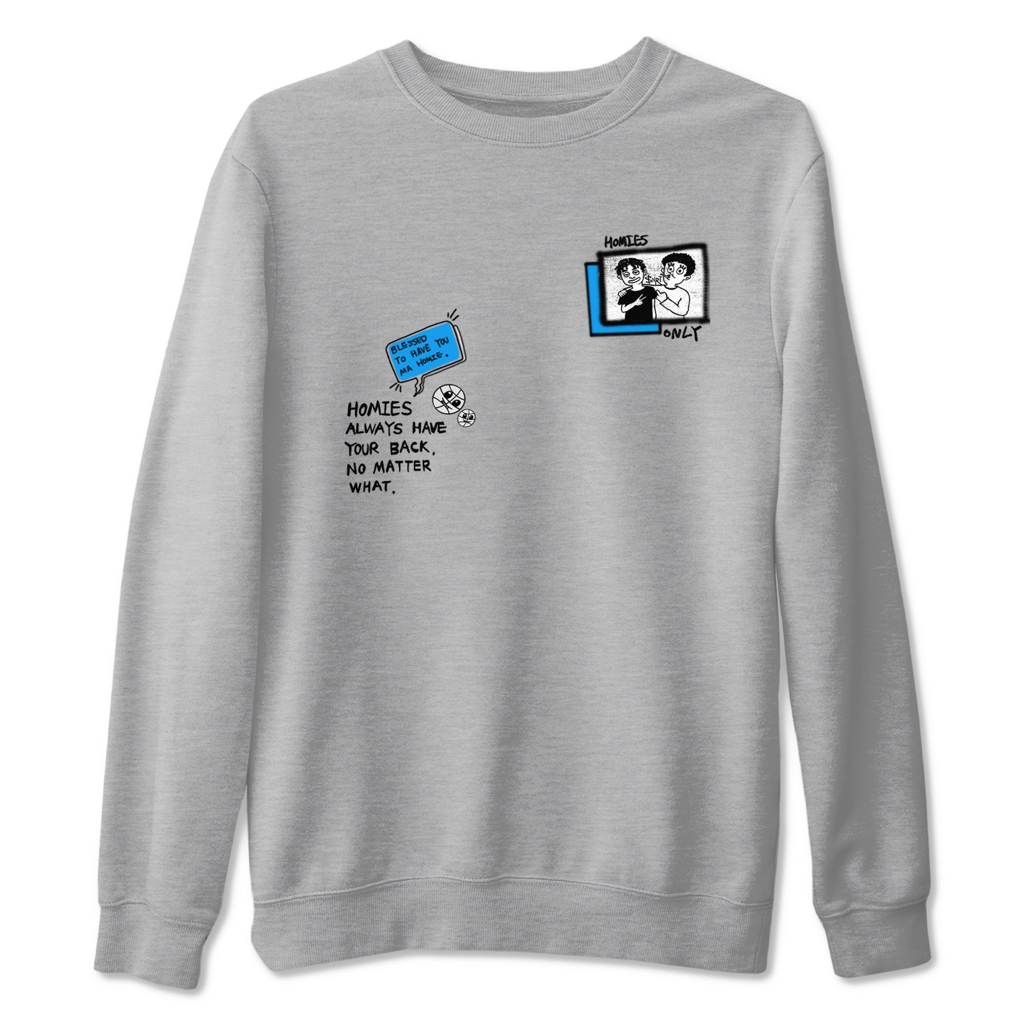 4s Military Blue shirt to match jordans Homies Only sneaker tees Air Jordan 4 Military Blue Drip Gear Zone unisex cotton Heather Grey 2 crew neck shirt