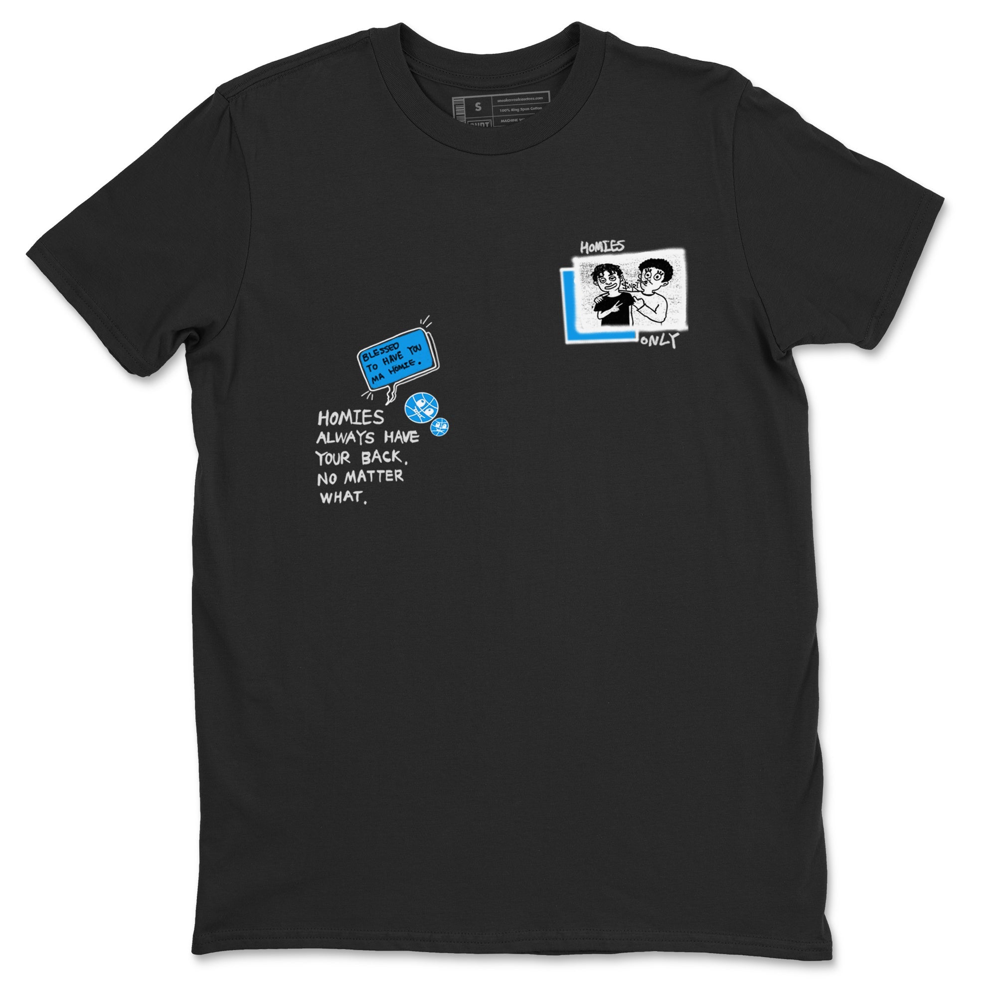 4s Military Blue shirt to match jordans Homies Only sneaker tees Air Jordan 4 Military Blue Drip Gear Zone unisex cotton Black 2 crew neck shirt