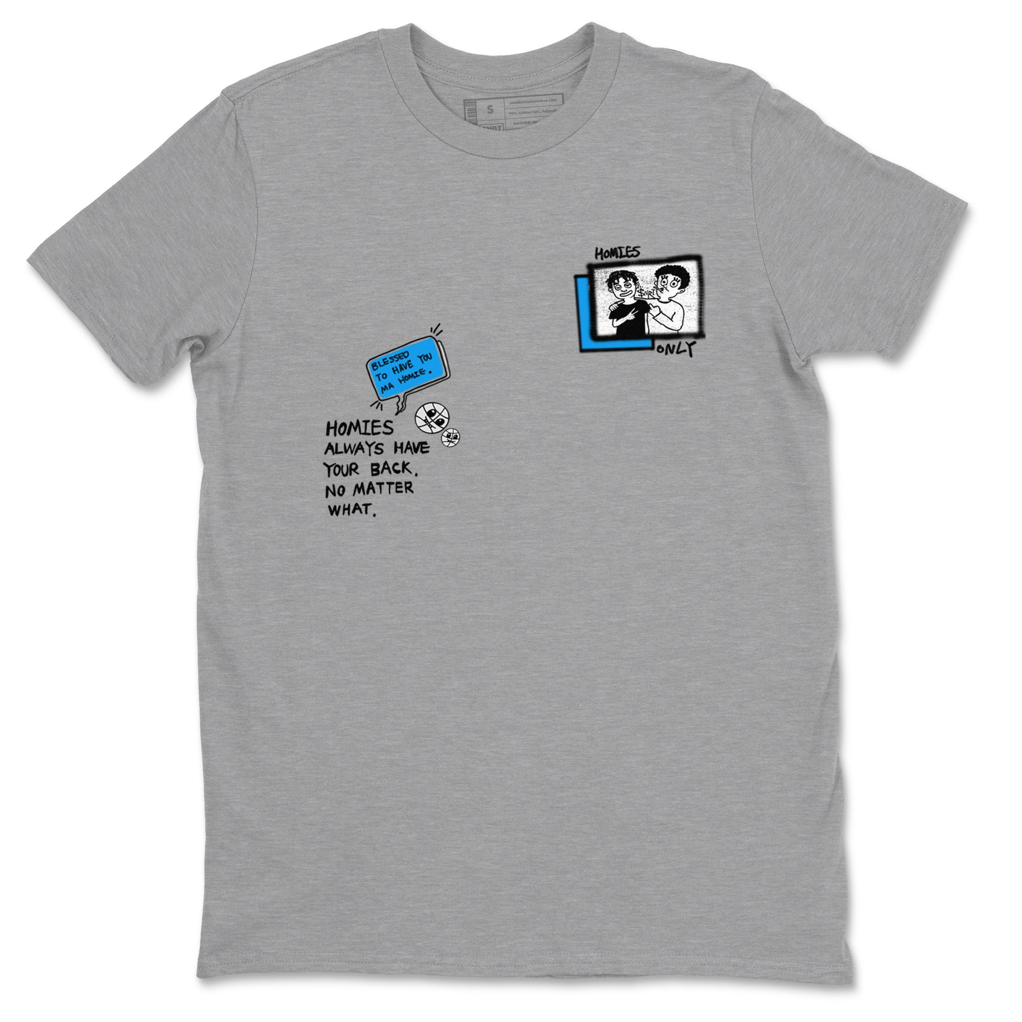 4s Military Blue shirt to match jordans Homies Only sneaker tees Air Jordan 4 Military Blue Drip Gear Zone unisex cotton Heather Grey 2 crew neck shirt