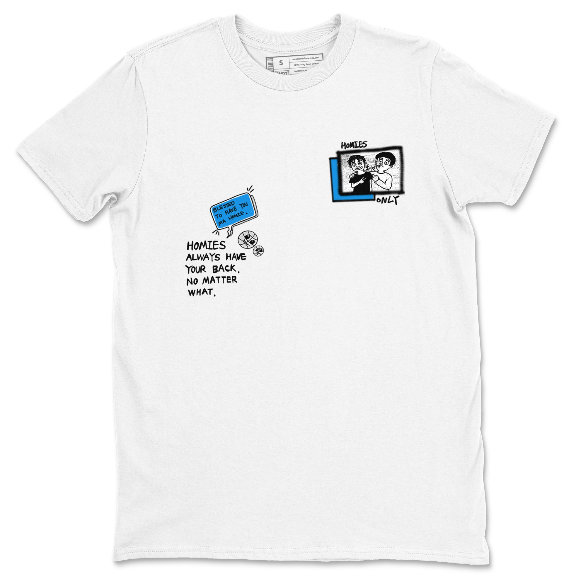 4s Military Blue shirt to match jordans Homies Only sneaker tees Air Jordan 4 Military Blue Drip Gear Zone unisex cotton White 2 crew neck shirt