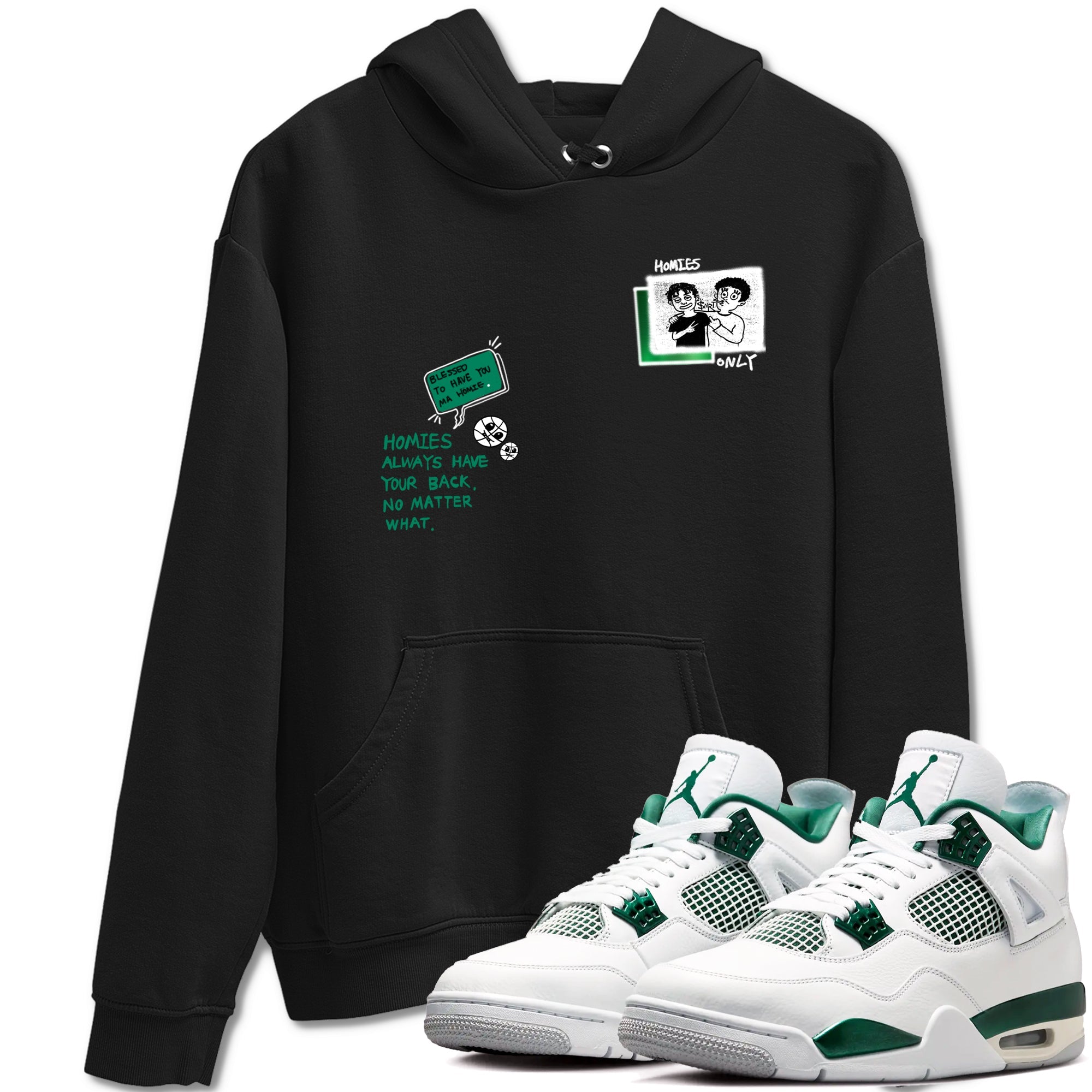 4s Oxidized Green shirts to match jordans Homies Only sneaker match tees Air Jordan 4 Oxidized Green Drip Gear Zone streetwear brand Black 1 unisex cotton tee