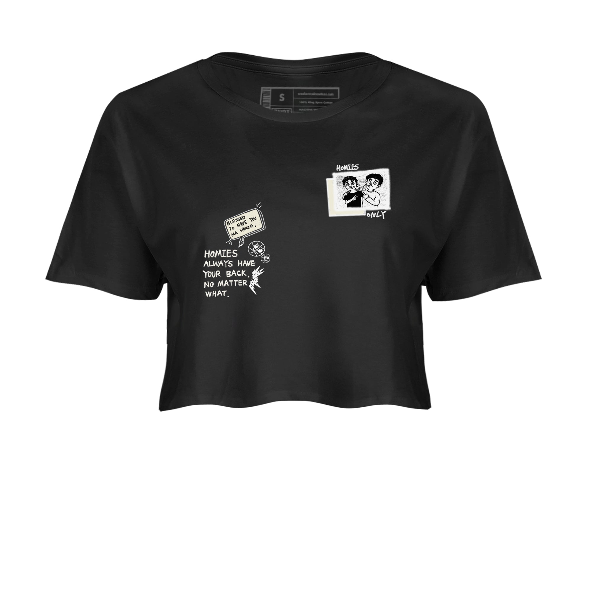 AJ5 Sail shirt to match jordans Homies Only sneaker tees Air Jordan 5 Sail Drip Gear Zone Black 2 crop length shirt
