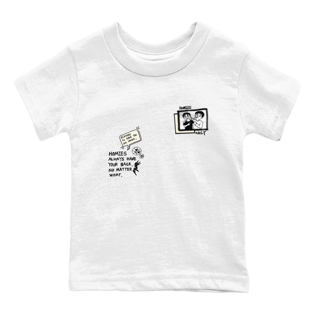 AJ5 Sail shirt to match jordans Homies Only sneaker tees Air Jordan 5 Sail Drip Gear Zone baby toddler White 2 cotton Shirt