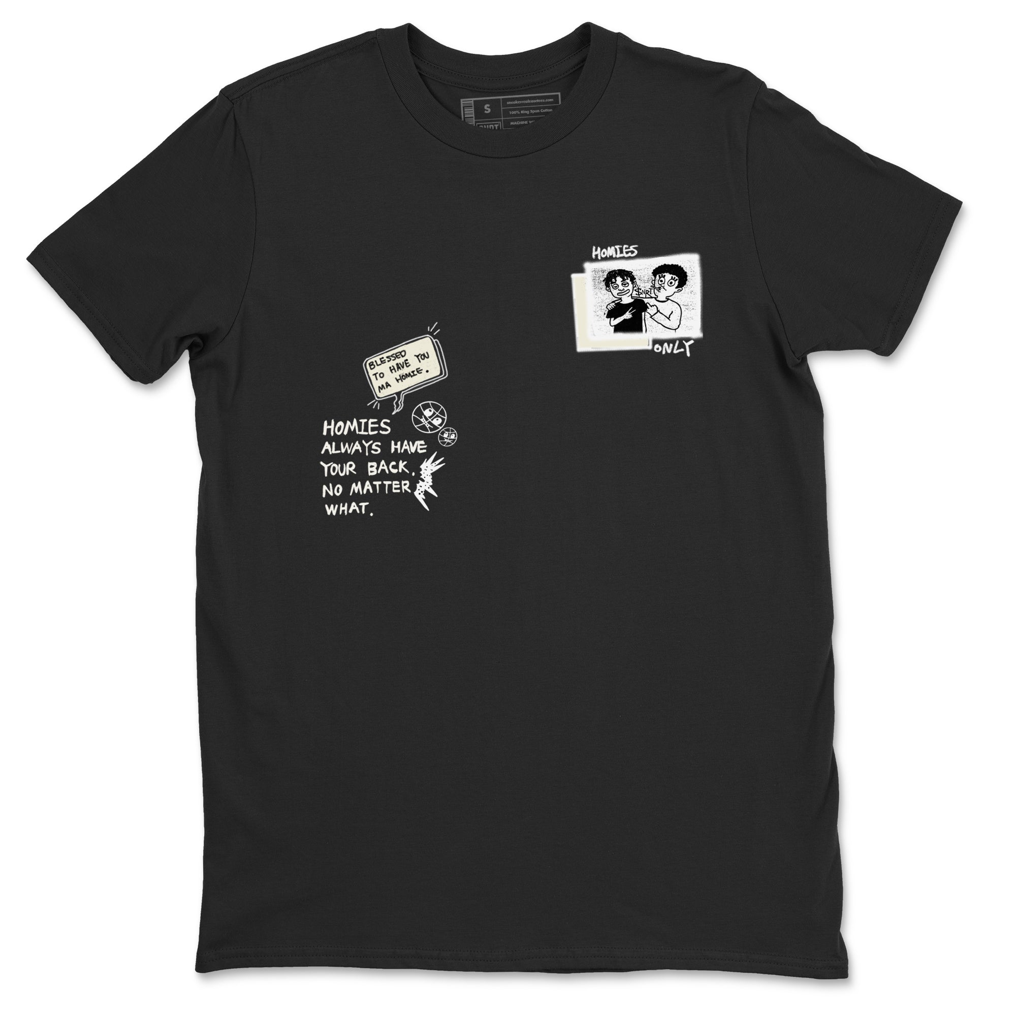 AJ5 Sail shirt to match jordans Homies Only sneaker tees Air Jordan 5 Sail Drip Gear Zone unisex cotton Black 2 crew neck shirt