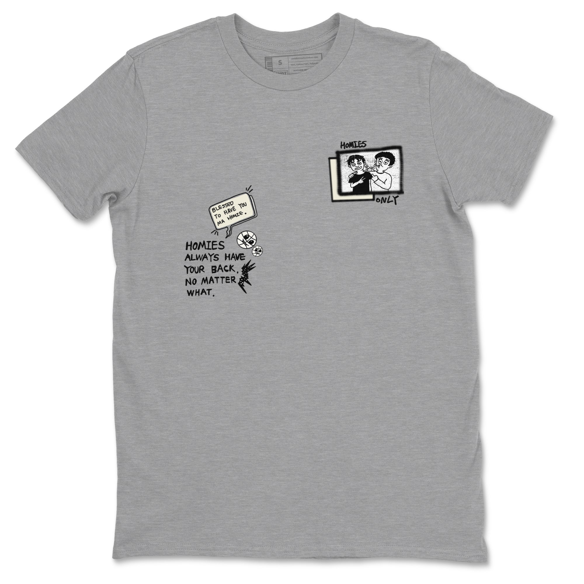 AJ5 Sail shirt to match jordans Homies Only sneaker tees Air Jordan 5 Sail Drip Gear Zone unisex cotton Heather Grey 2 crew neck shirt