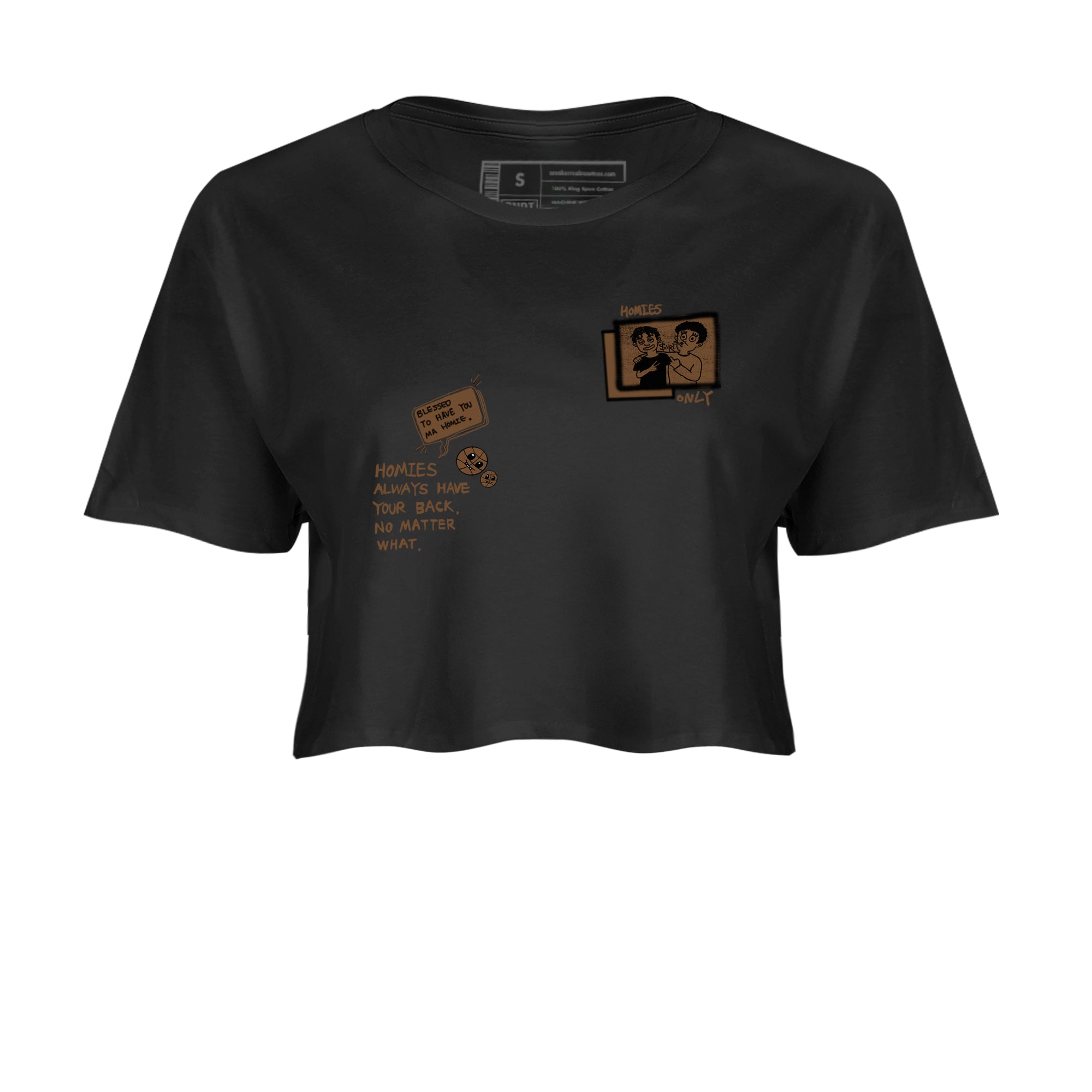 Jordan Jumpman Jack TR Travis Scott Dark Mocha shirts to match jordans Homies Only sneaker match tees Jordan Jumpman Jack Travis Scott Dark Mocha match shoes to clothes Drip Gear Zone unisex cotton Black 2 crop tee