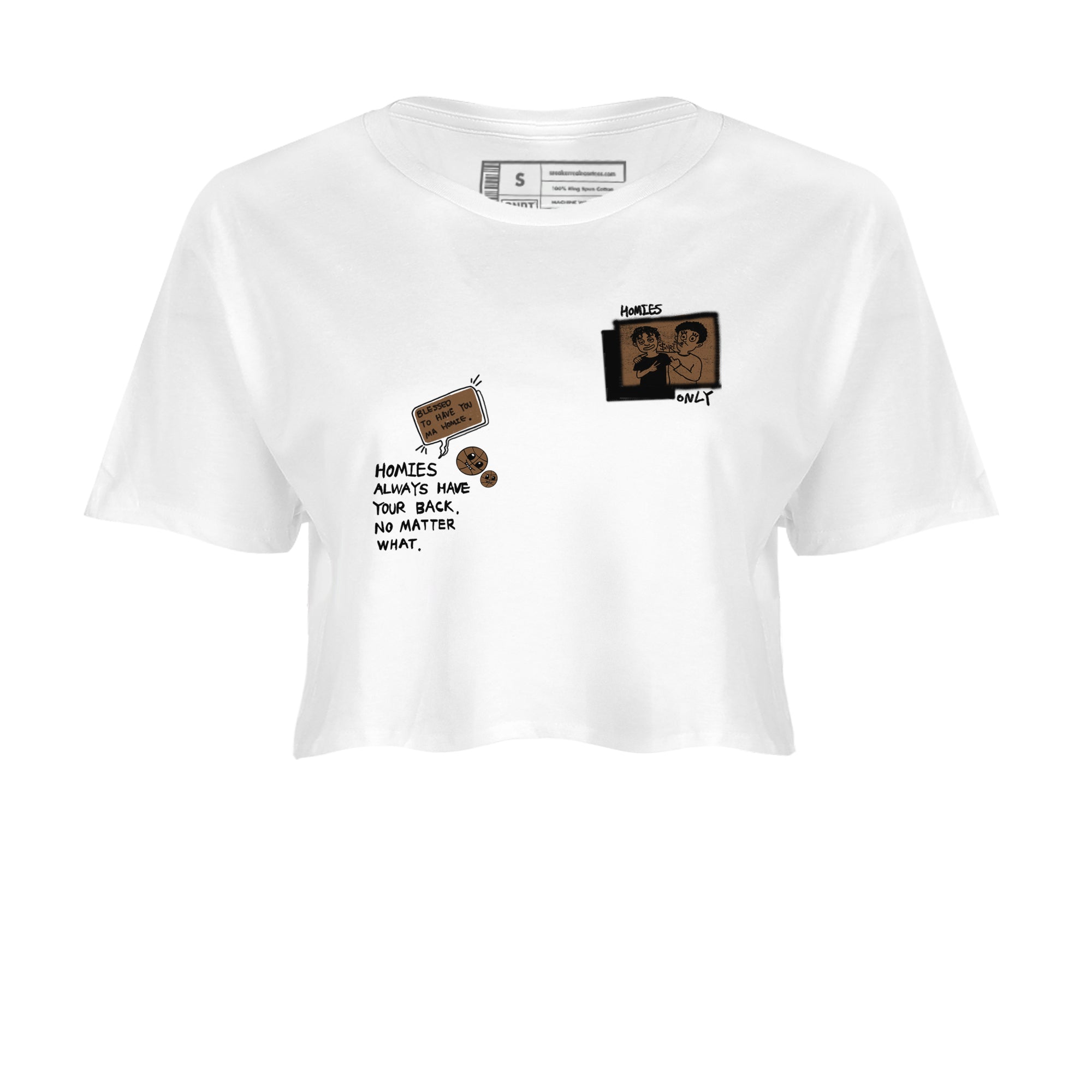 Jordan Jumpman Jack TR Travis Scott Dark Mocha shirts to match jordans Homies Only sneaker match tees Jordan Jumpman Jack Travis Scott Dark Mocha match shoes to clothes Drip Gear Zone unisex cotton White 2 crop tee