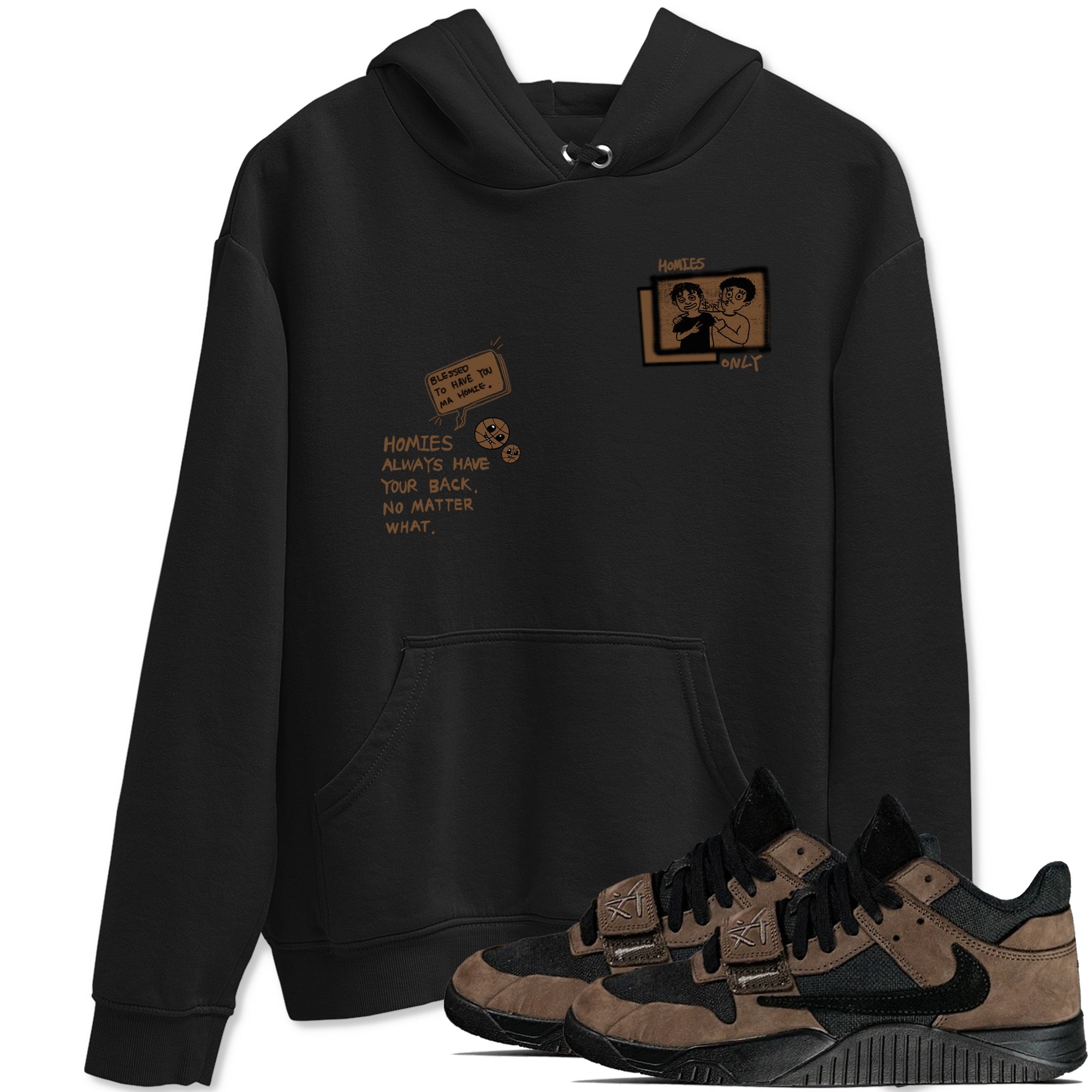Jordan Jumpman Jack TR Travis Scott Dark Mocha shirts to match jordans Homies Only sneaker match tees Jordan Jumpman Jack Travis Scott Dark Mocha match shoes to clothes Drip Gear Zone unisex cotton Black 1 shirts