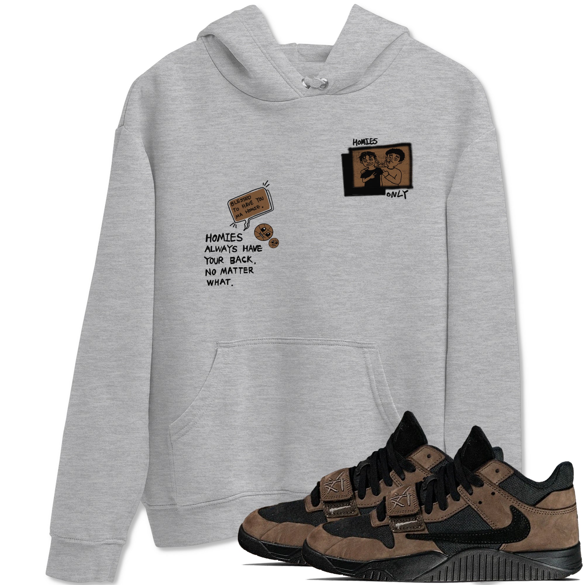 Jordan Jumpman Jack TR Travis Scott Dark Mocha shirts to match jordans Homies Only sneaker match tees Jordan Jumpman Jack Travis Scott Dark Mocha match shoes to clothes Drip Gear Zone unisex cotton Heather Grey 1 shirts