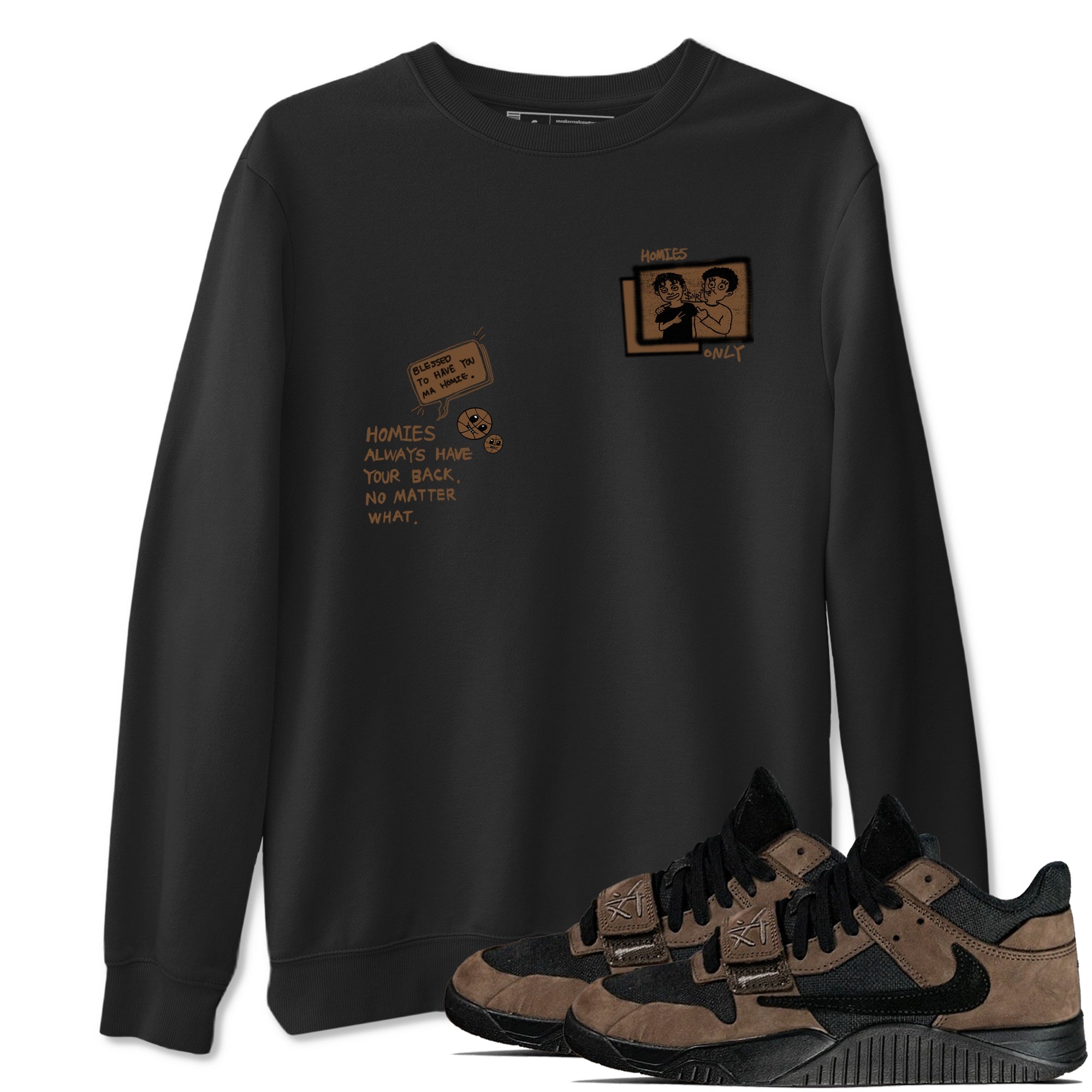 Jordan Jumpman Jack TR Travis Scott Dark Mocha shirts to match jordans Homies Only sneaker match tees Jordan Jumpman Jack Travis Scott Dark Mocha match shoes to clothes Drip Gear Zone unisex cotton Black 1 shirts