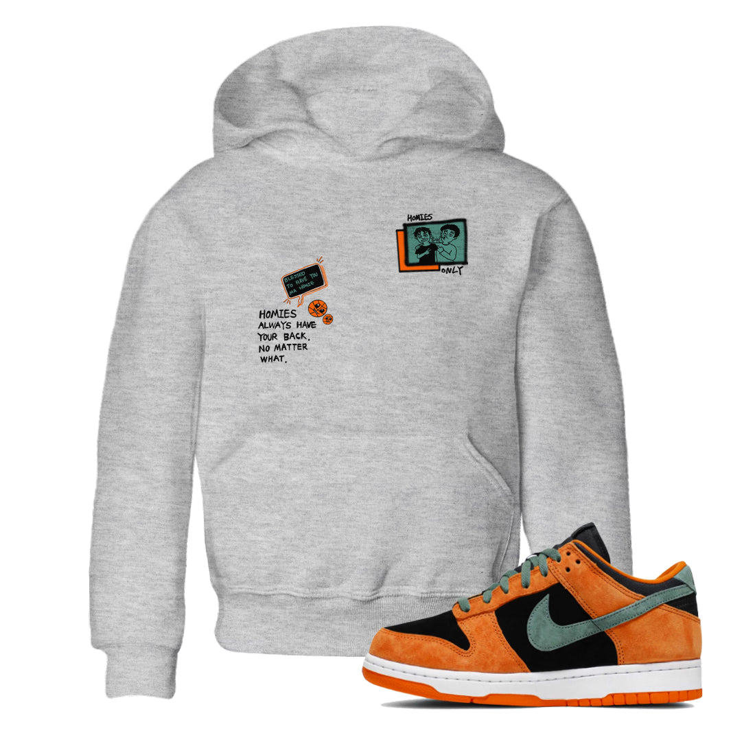 Dunk Low Ceramic shirts to match jordans Homies Only sneaker match tees Dunk Ceramic match shoes to clothes Drip Gear Zone Youth Baby Heather Grey 1 tee