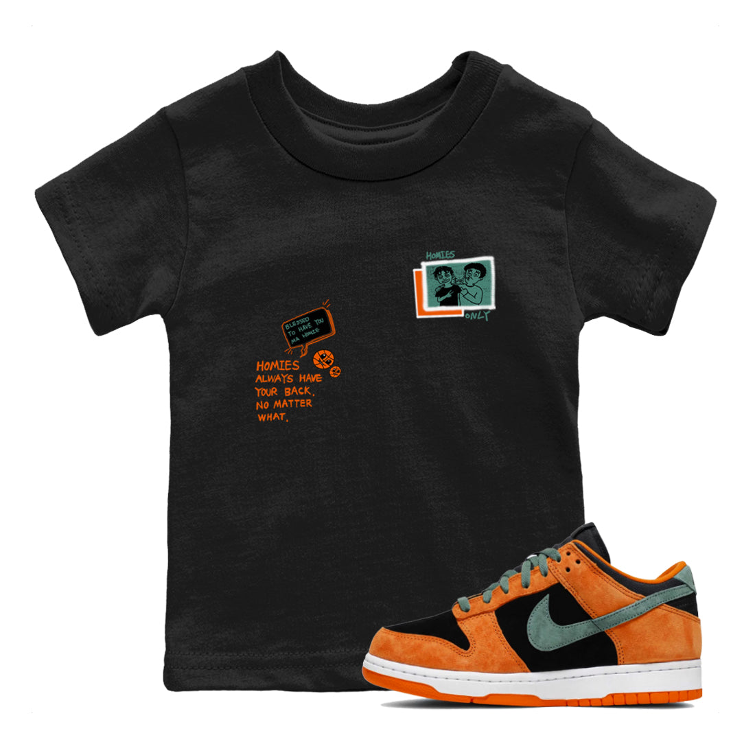 Dunk Low Ceramic shirts to match jordans Homies Only sneaker match tees Dunk Ceramic match shoes to clothes Drip Gear Zone Youth Baby Black 1 tee
