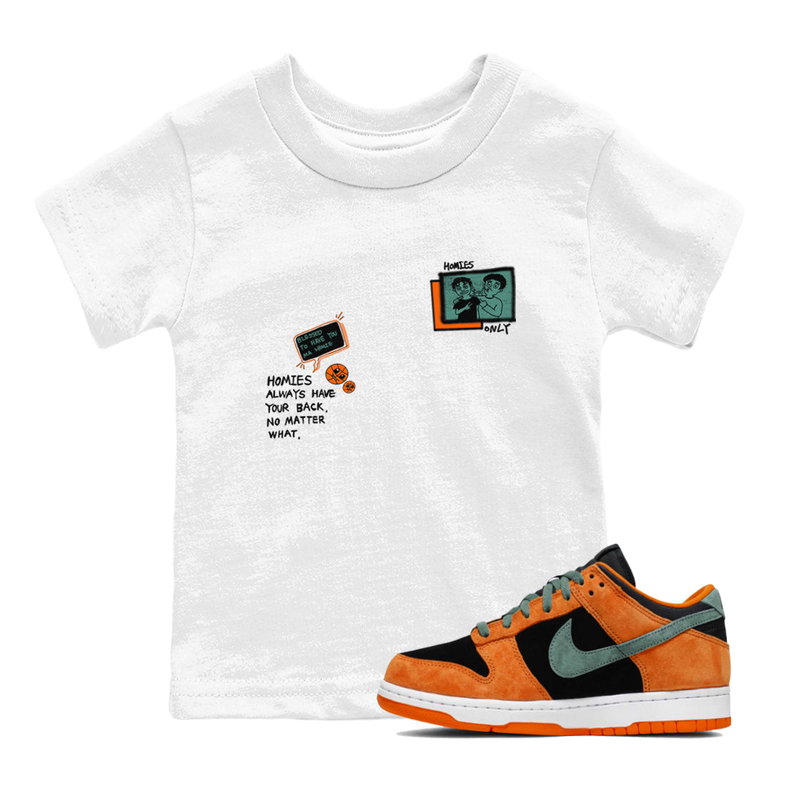 Dunk Low Ceramic shirts to match jordans Homies Only sneaker match tees Dunk Ceramic match shoes to clothes Drip Gear Zone Youth Baby White 1 tee