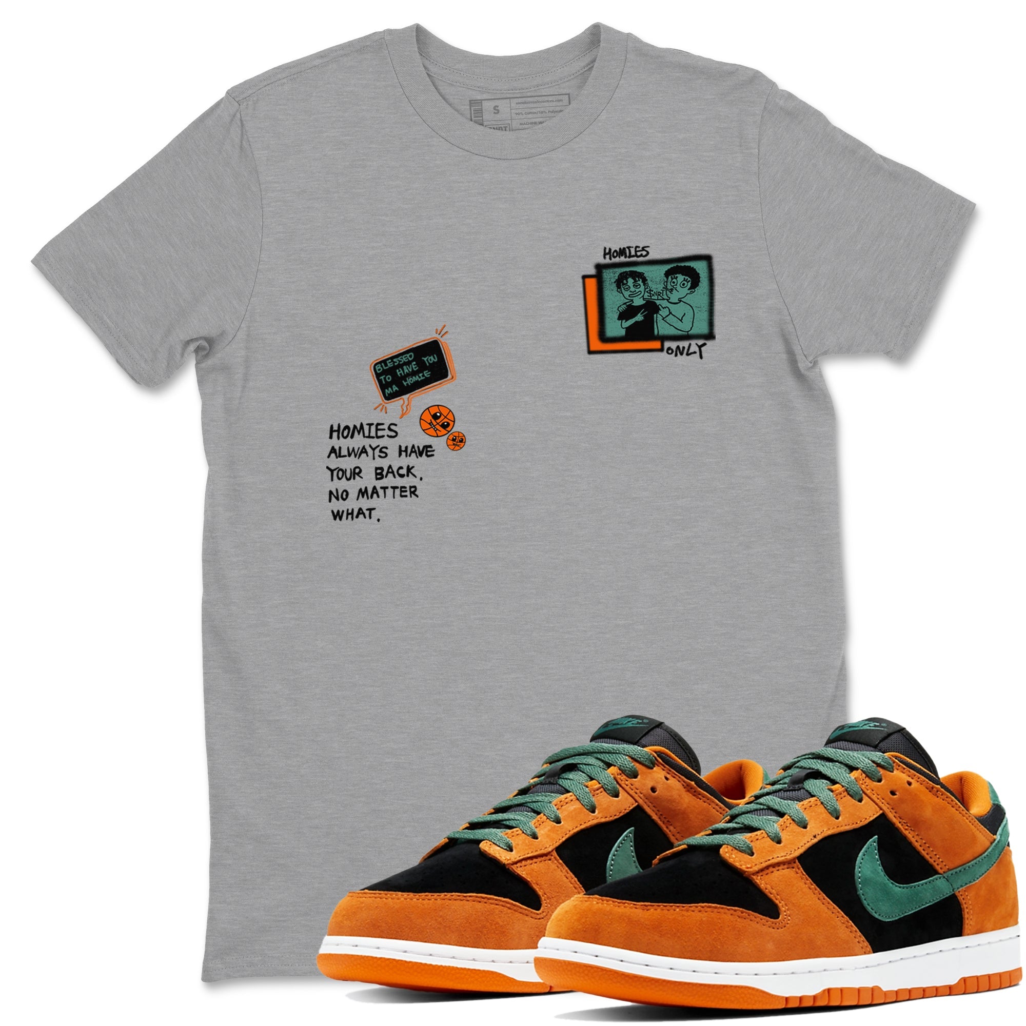Dunk Low Ceramic shirts to match jordans Homies Only sneaker match tees Dunk Ceramic match shoes to clothes Drip Gear Zone unisex cotton Heather Grey 1 shirts