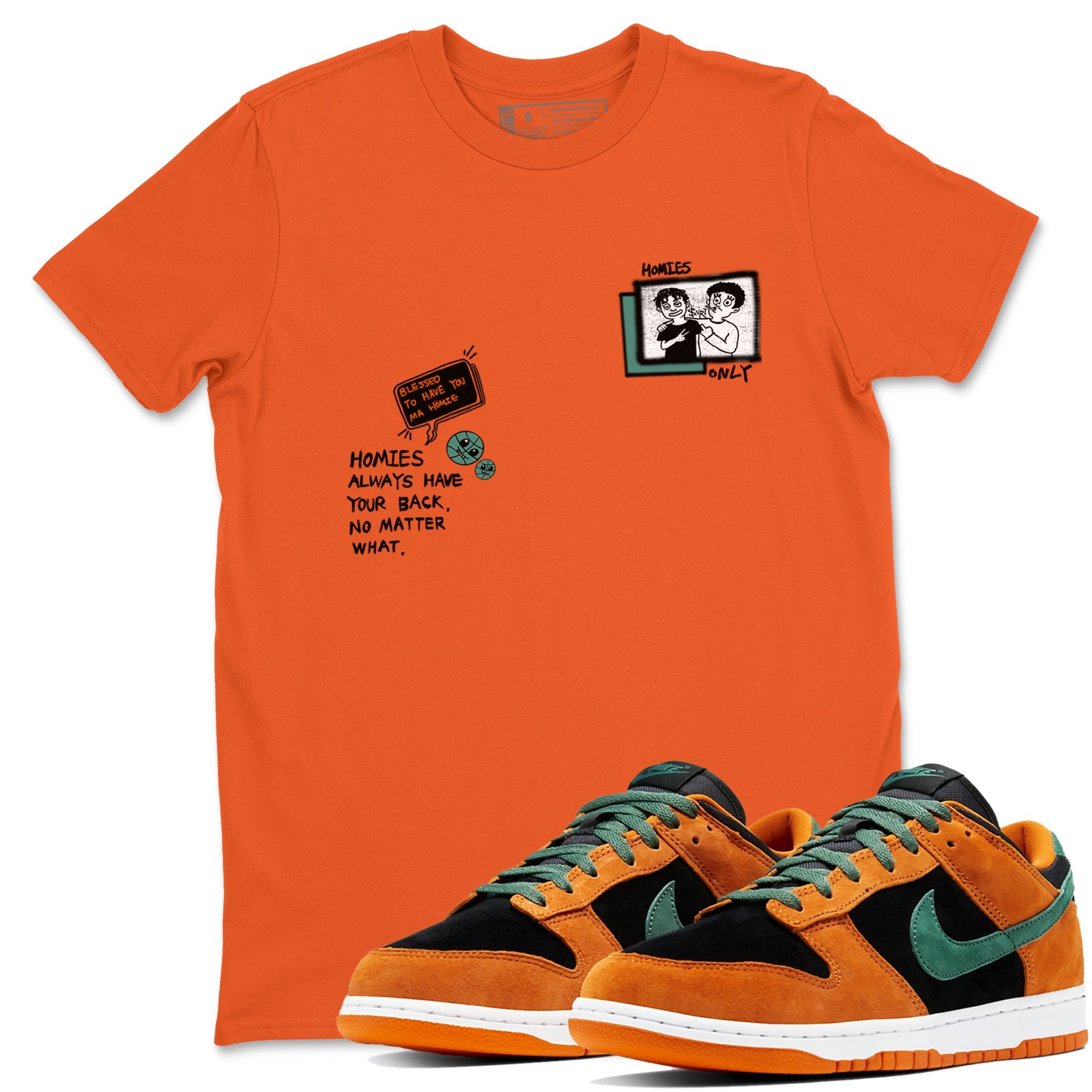 Dunk Low Ceramic shirts to match jordans Homies Only sneaker match tees Dunk Ceramic match shoes to clothes Drip Gear Zone unisex cotton Orange 1 shirts