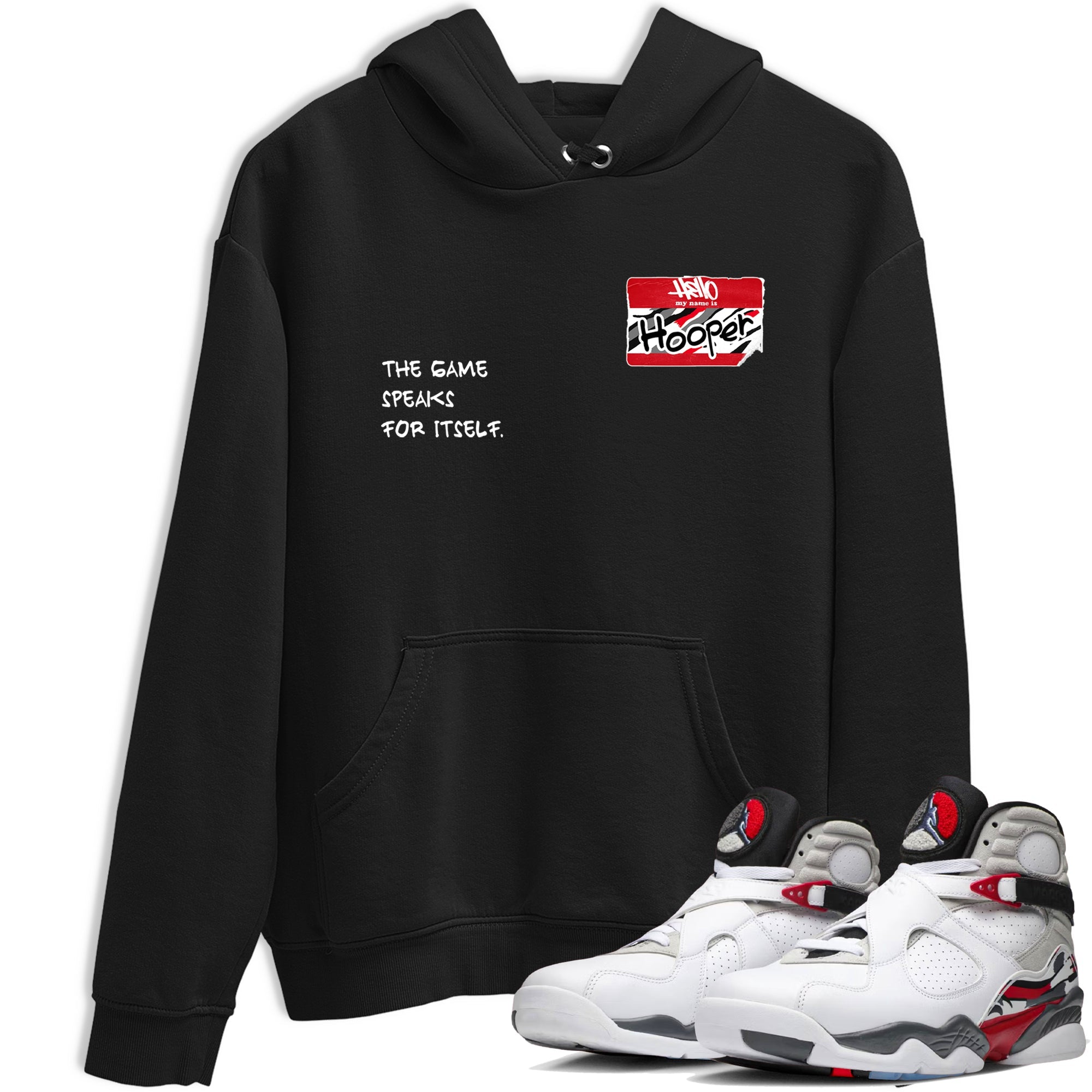 Sneaker Threads  Basketball Graphic T shirt Air Jordan 8 Bunny  Hooper Badge Graphic Tee Black 1. Perfect for Jordan releases 2025 colorways.