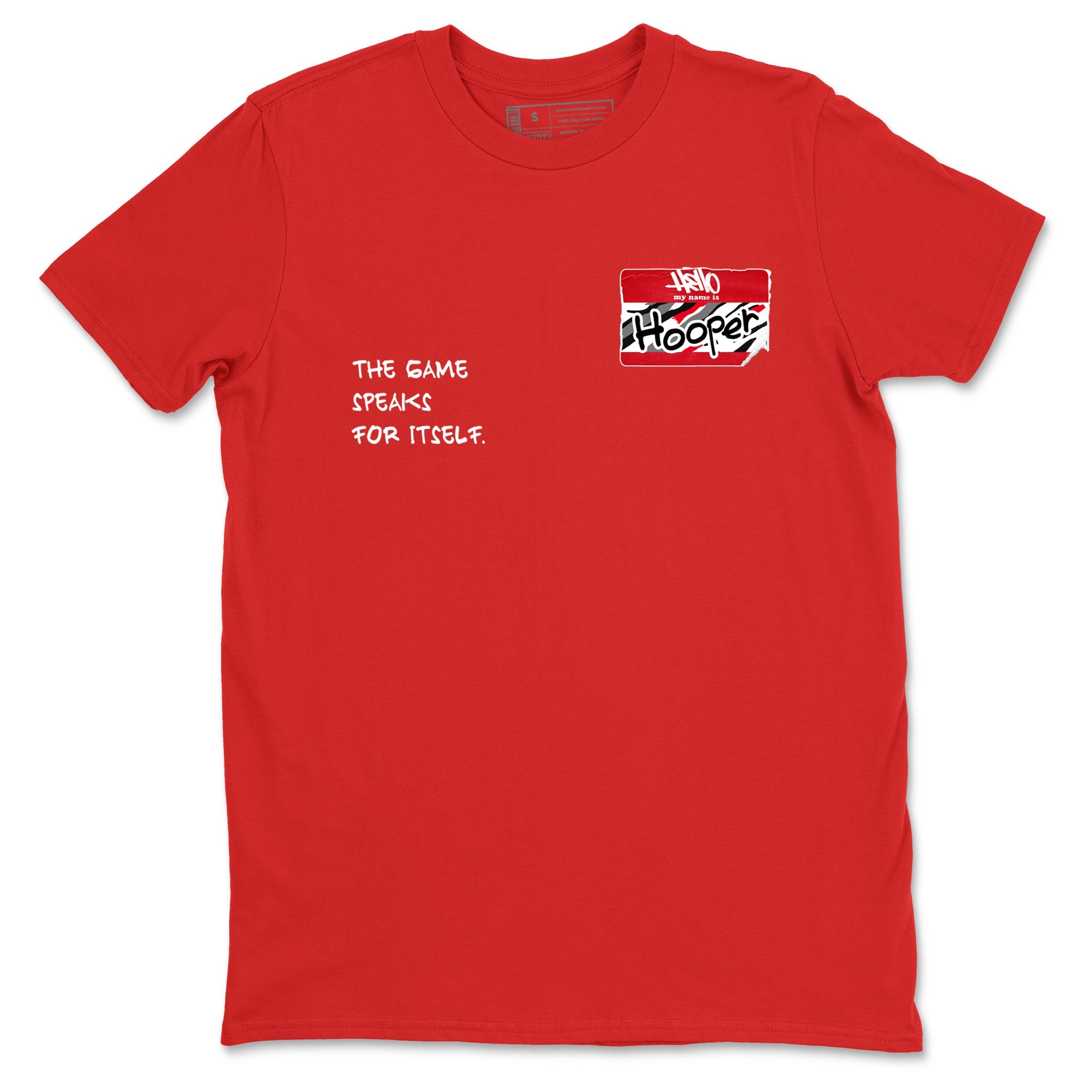 Sneaker Threads  Basketball Graphic T shirt Air Jordan 8 Bunny  Hooper Badge Graphic Tee Red 2. Perfect for Jordan releases 2025 colorways.