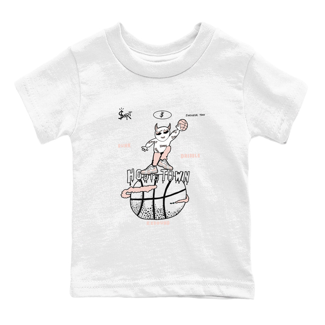 AJ11 Legend Pink shirts to match jordans Hoops Town sneaker match tees Air Jordan 11 Legend Pink Drip Gear Zone streetwear brand Baby and Youth White 2 cotton tee