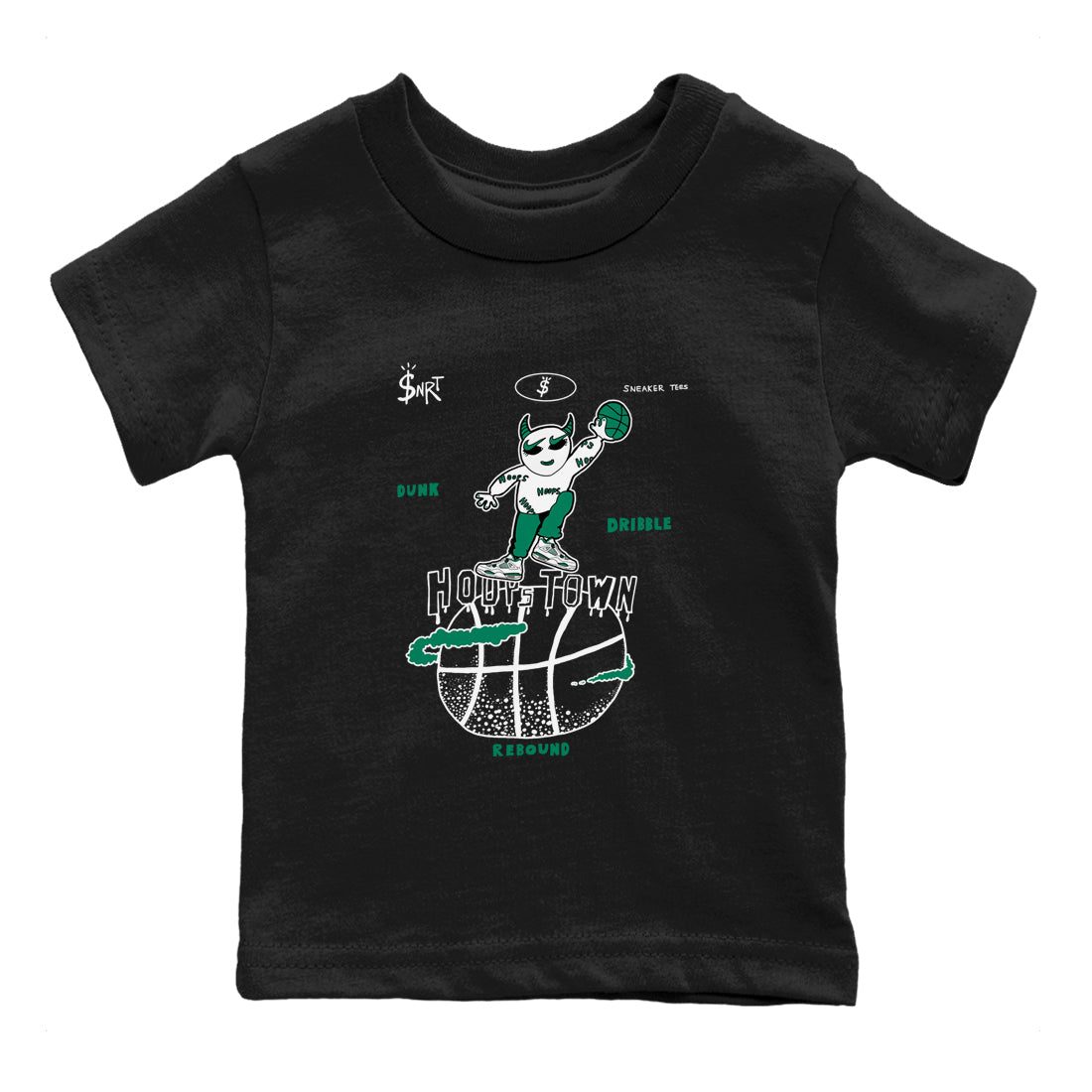 4s Oxidized Green shirts to match jordans Hoops Town sneaker match tees Air Jordan 4 Oxidized Green Drip Gear Zone streetwear brand Baby and Youth Black 2 cotton tee