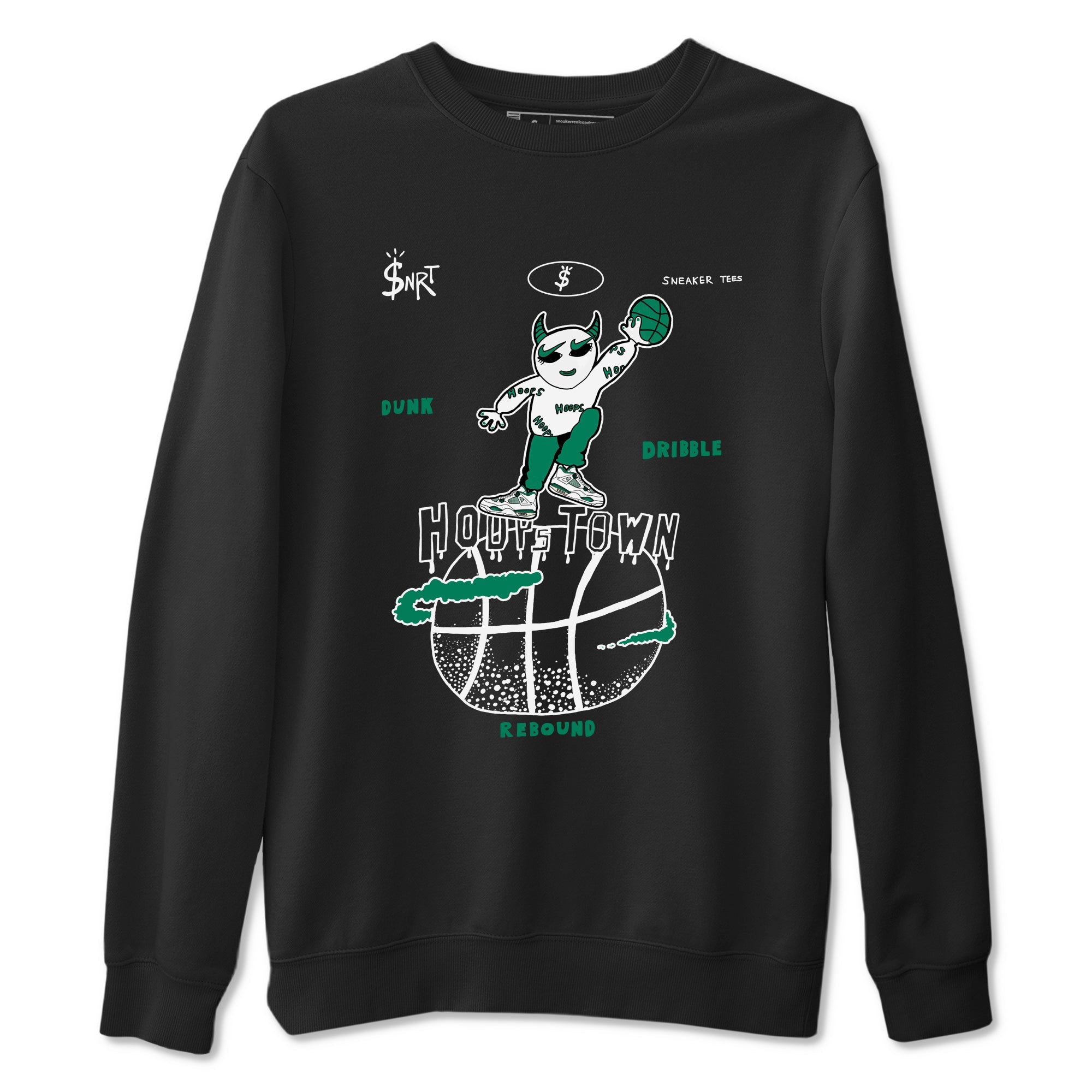 4s Oxidized Green shirts to match jordans Hoops Town sneaker match tees Air Jordan 4 Oxidized Green Drip Gear Zone streetwear brand Black 2 unisex cotton tee
