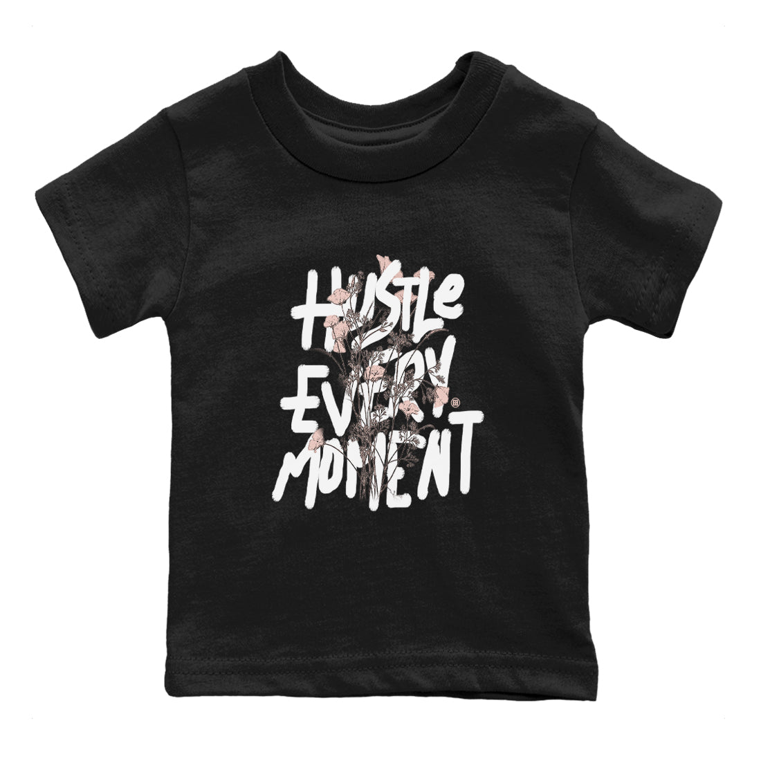 11s Legend Pink shirts to match jordans Hustle Every Moment sneaker match tees Air Jordan 11 WMNS Legend Pink Drip Gear Zone streetwear brand Baby and Youth Black 2 cotton tee